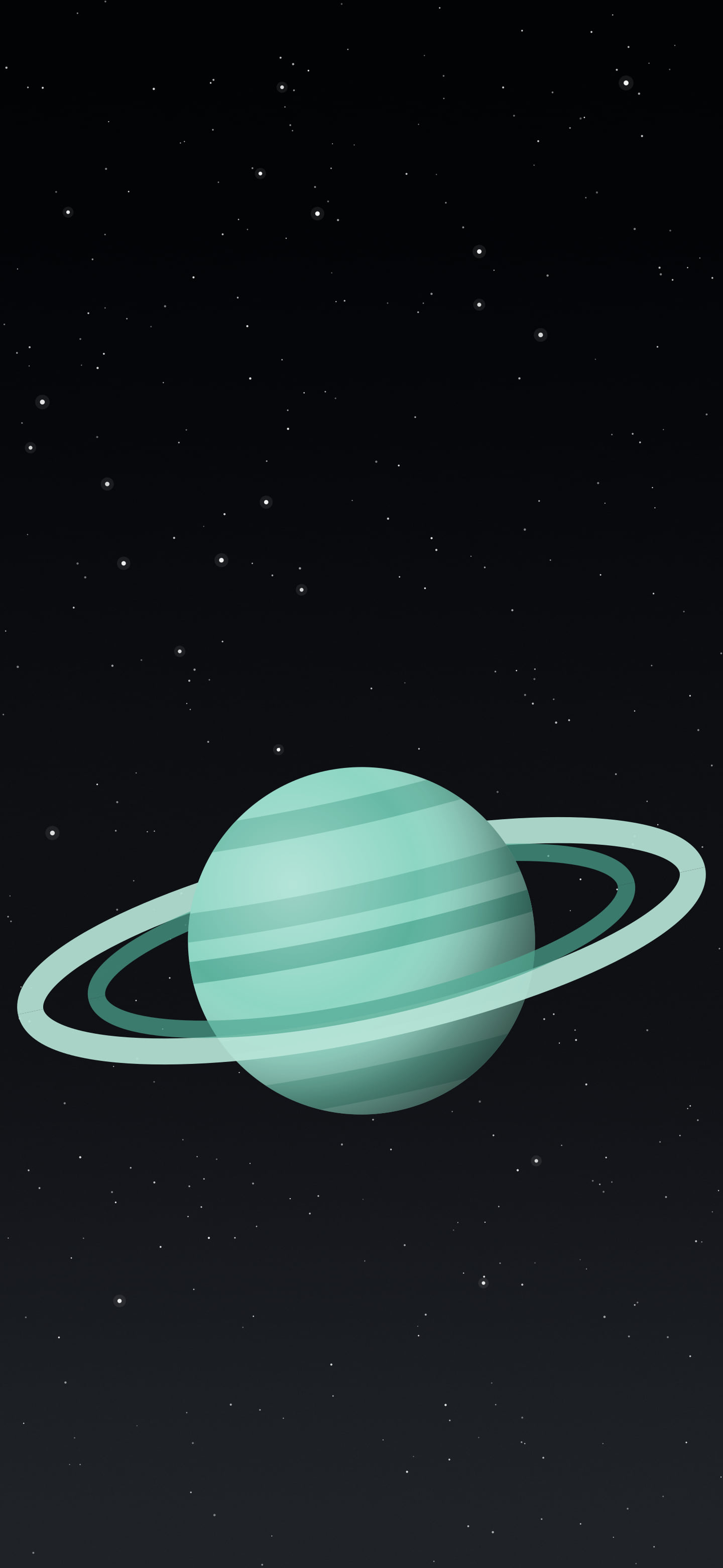 Charcoal Ringed Planet wallpaper for iPhone and Android