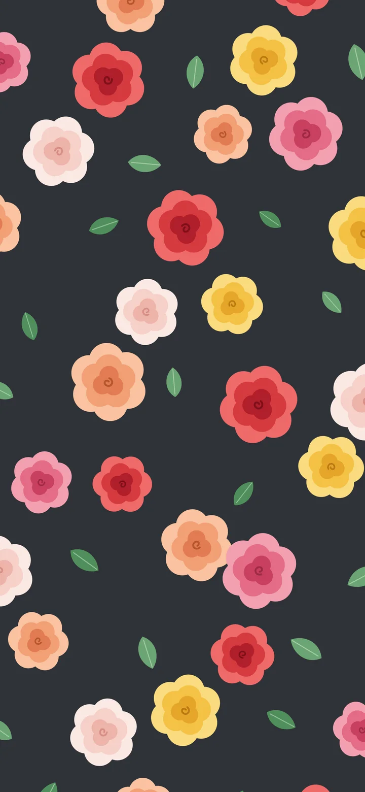 Charcoal Rose Pattern wallpaper for iPhone and Android
