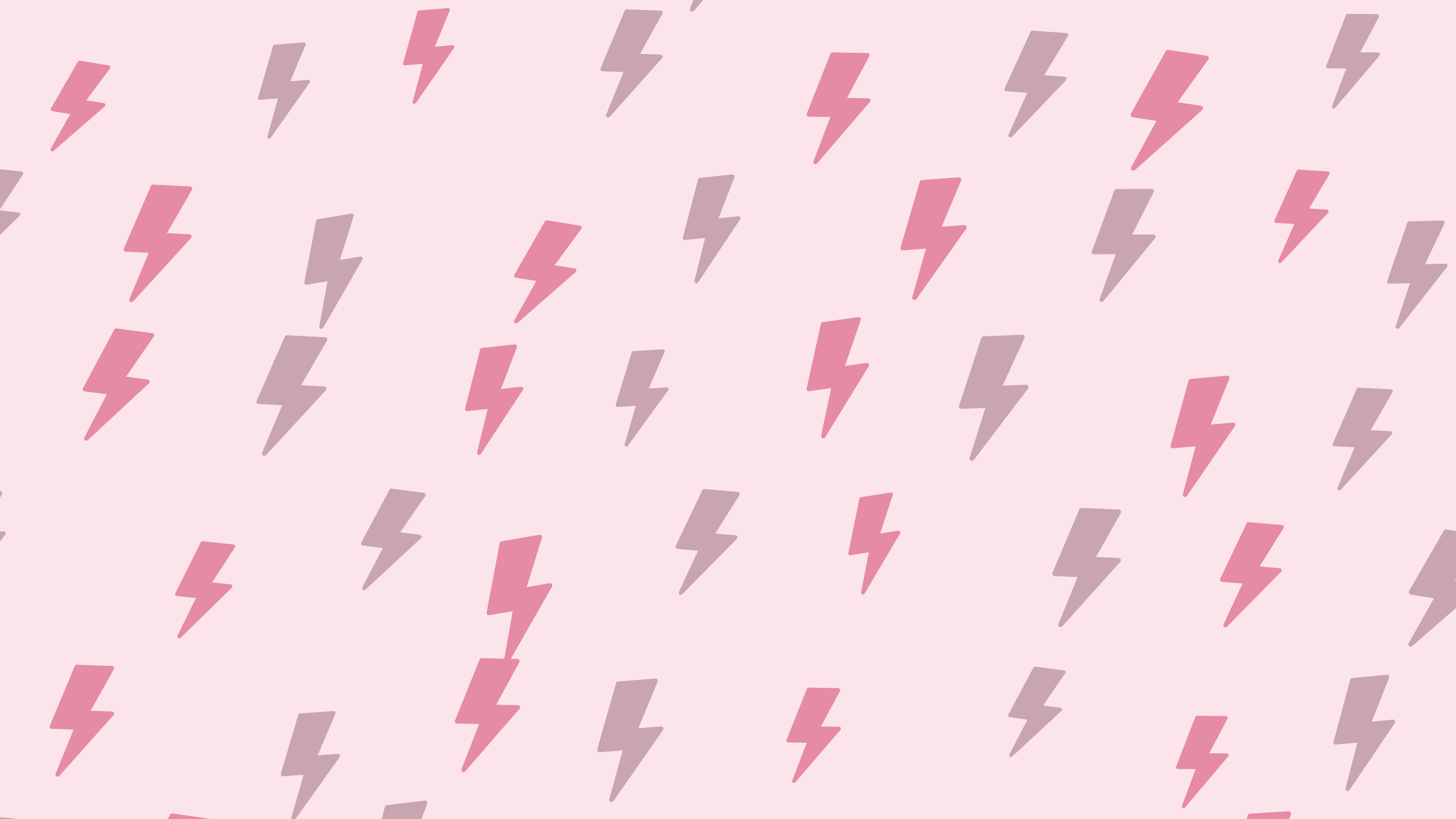 Coquette Pink Lightning Bolt Pattern desktop wallpaper in 4K
