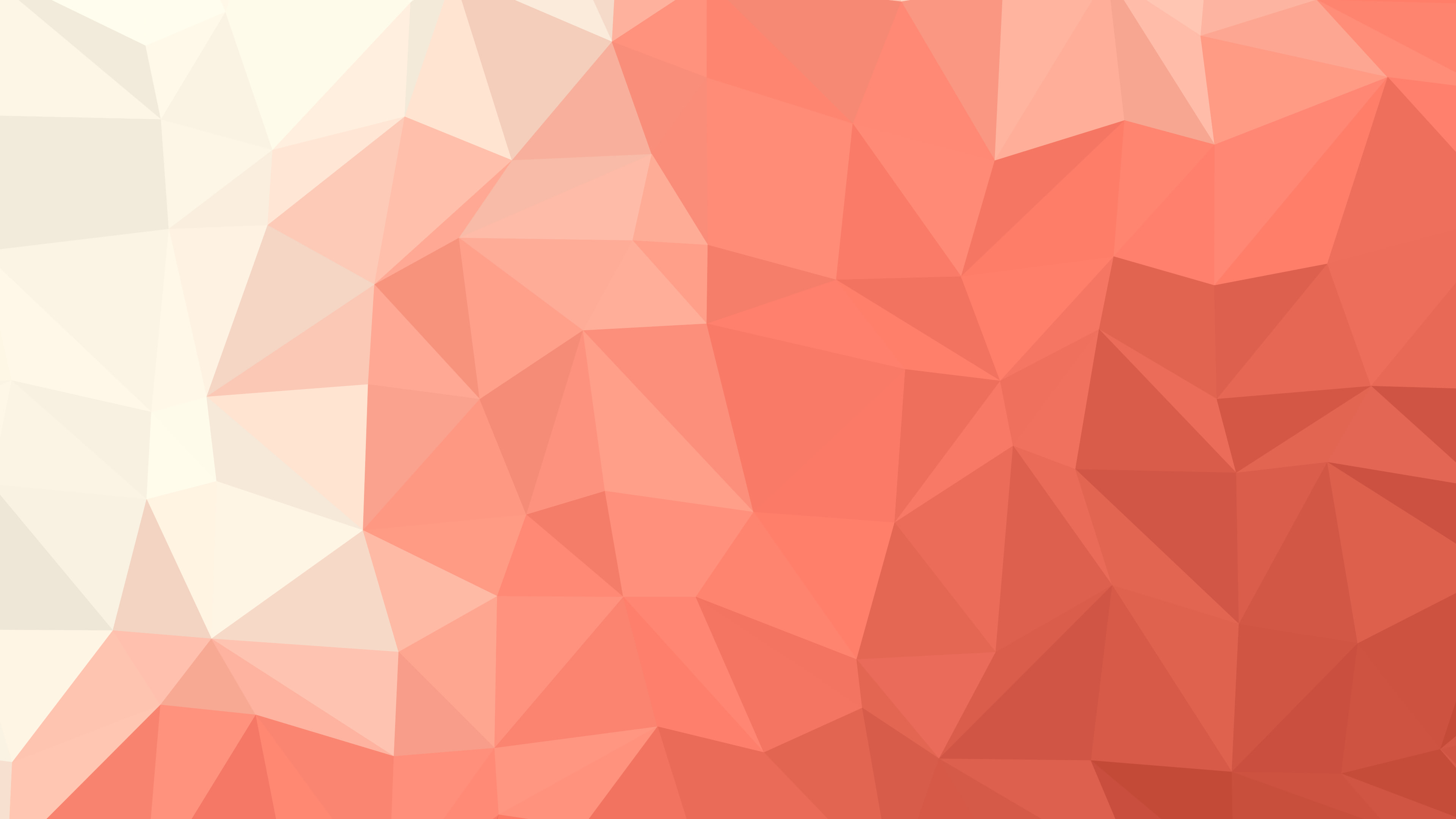 Coral and Cream Low Poly desktop wallpaper in 4K