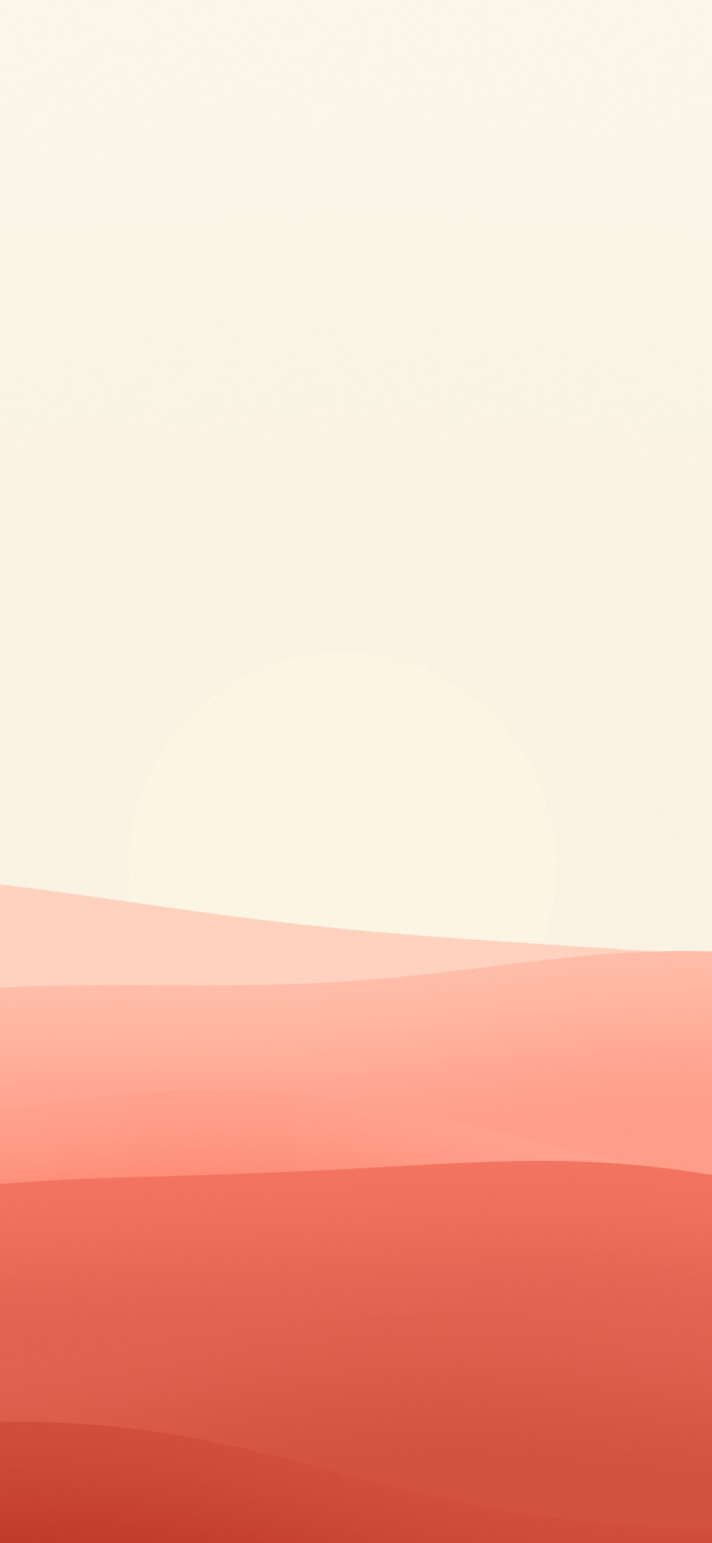 Coral and Cream Minimalist Sunset Hills wallpaper for iPhone and Android