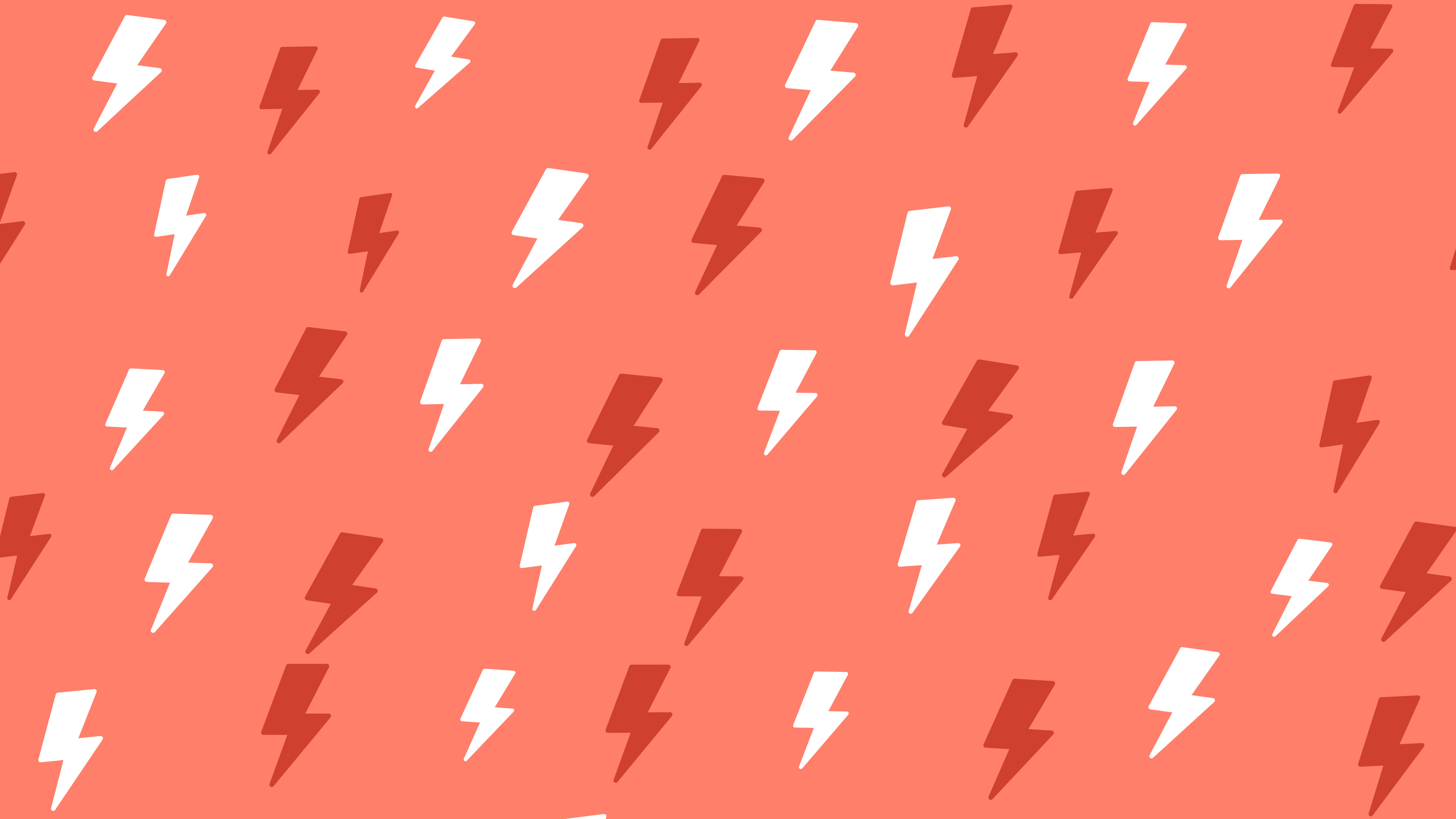 Coral Lightning Bolt Pattern desktop wallpaper in 4K
