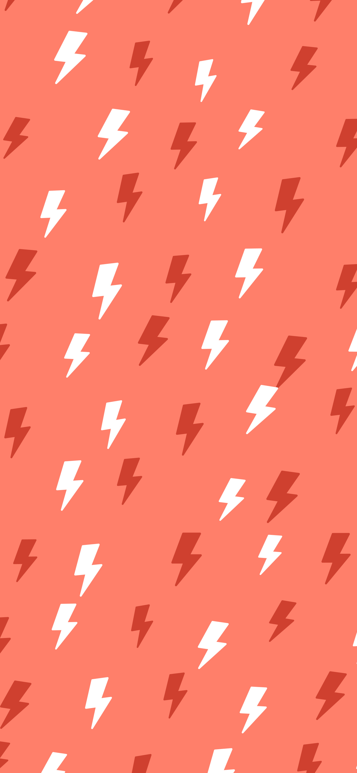 Coral Lightning Bolt Pattern wallpaper for iPhone and Android