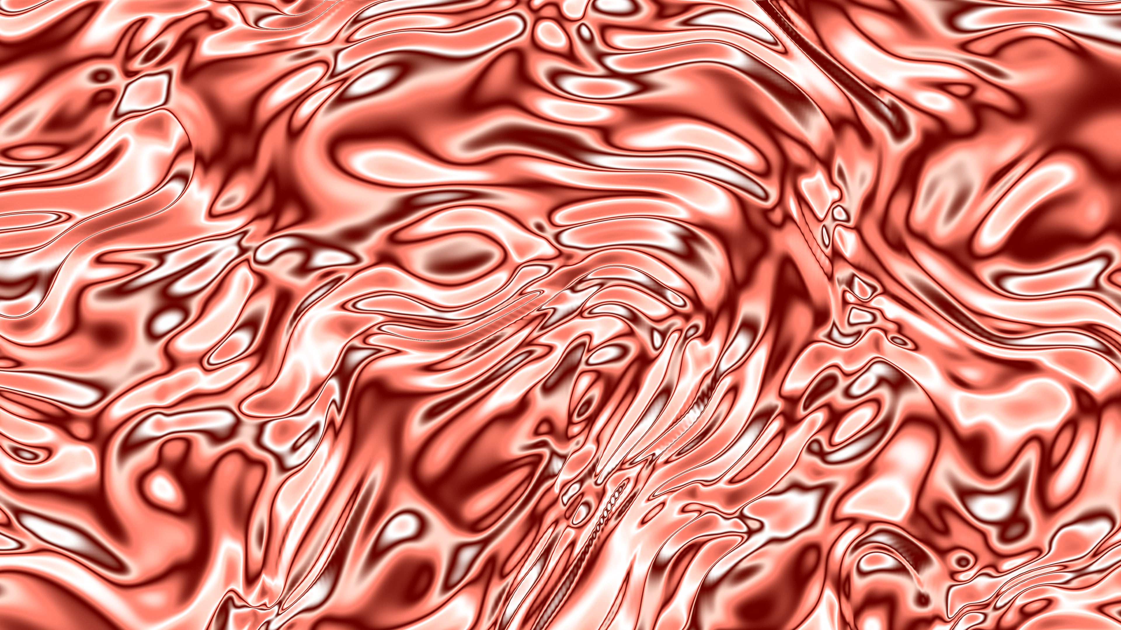 Coral Liquid Chrome desktop wallpaper in 4K