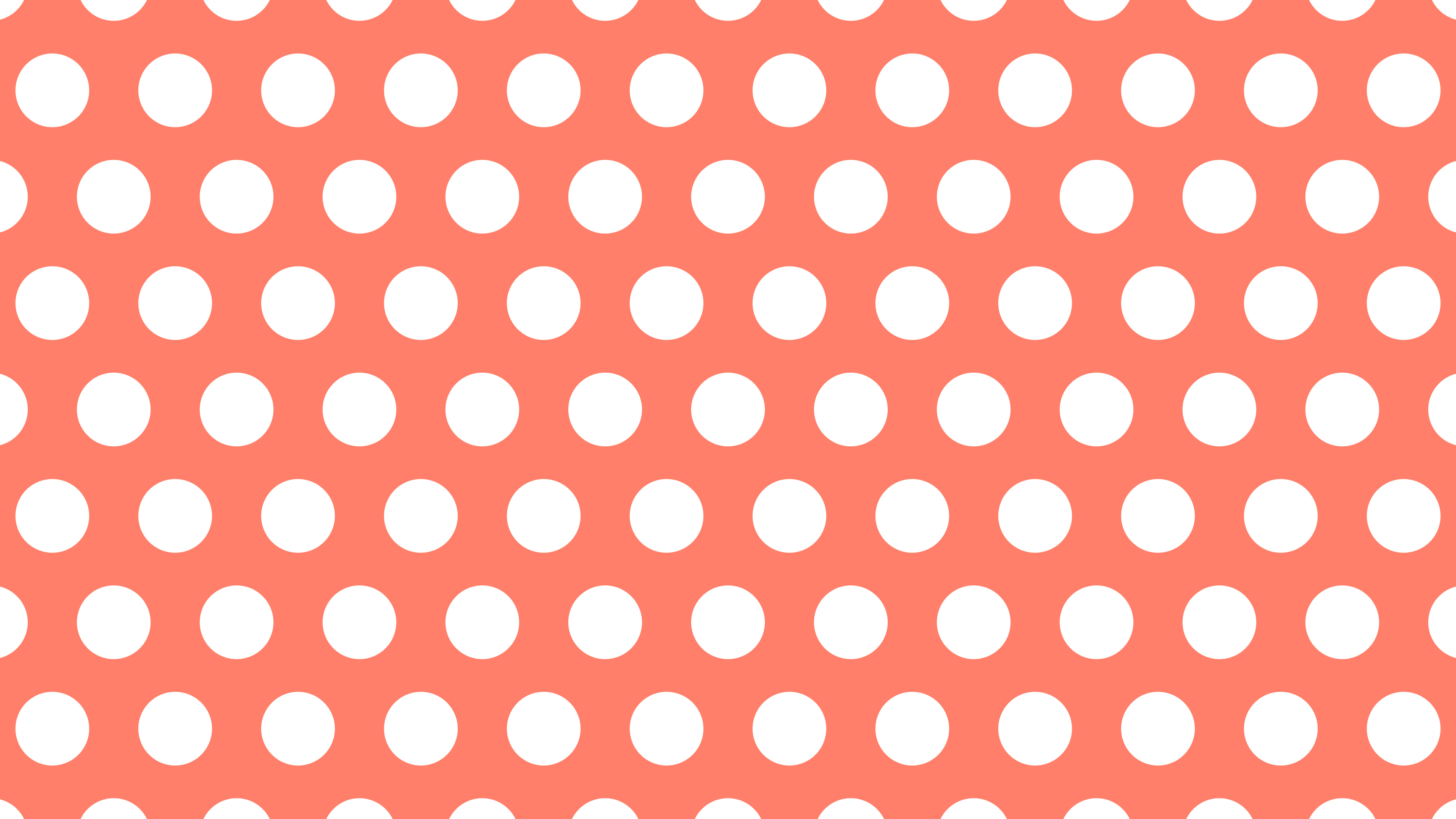 Coral Polka Dot desktop wallpaper in 4K