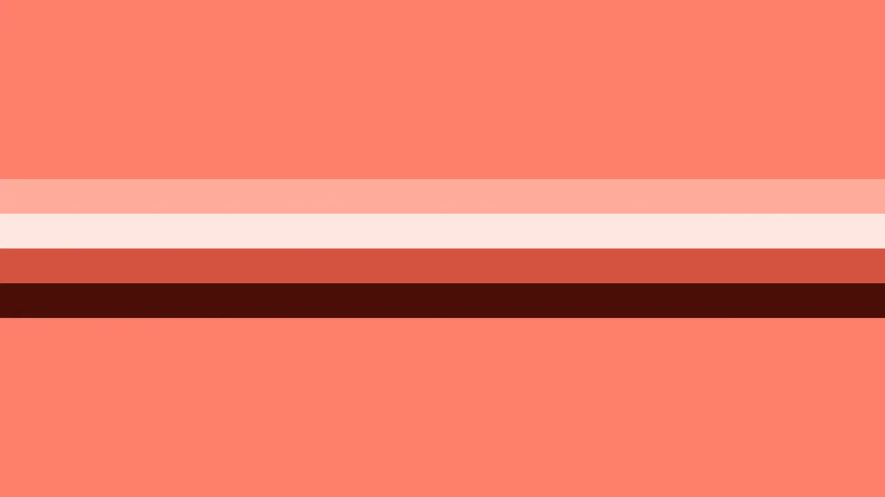 Coral Retro Stripe desktop wallpaper in 4K