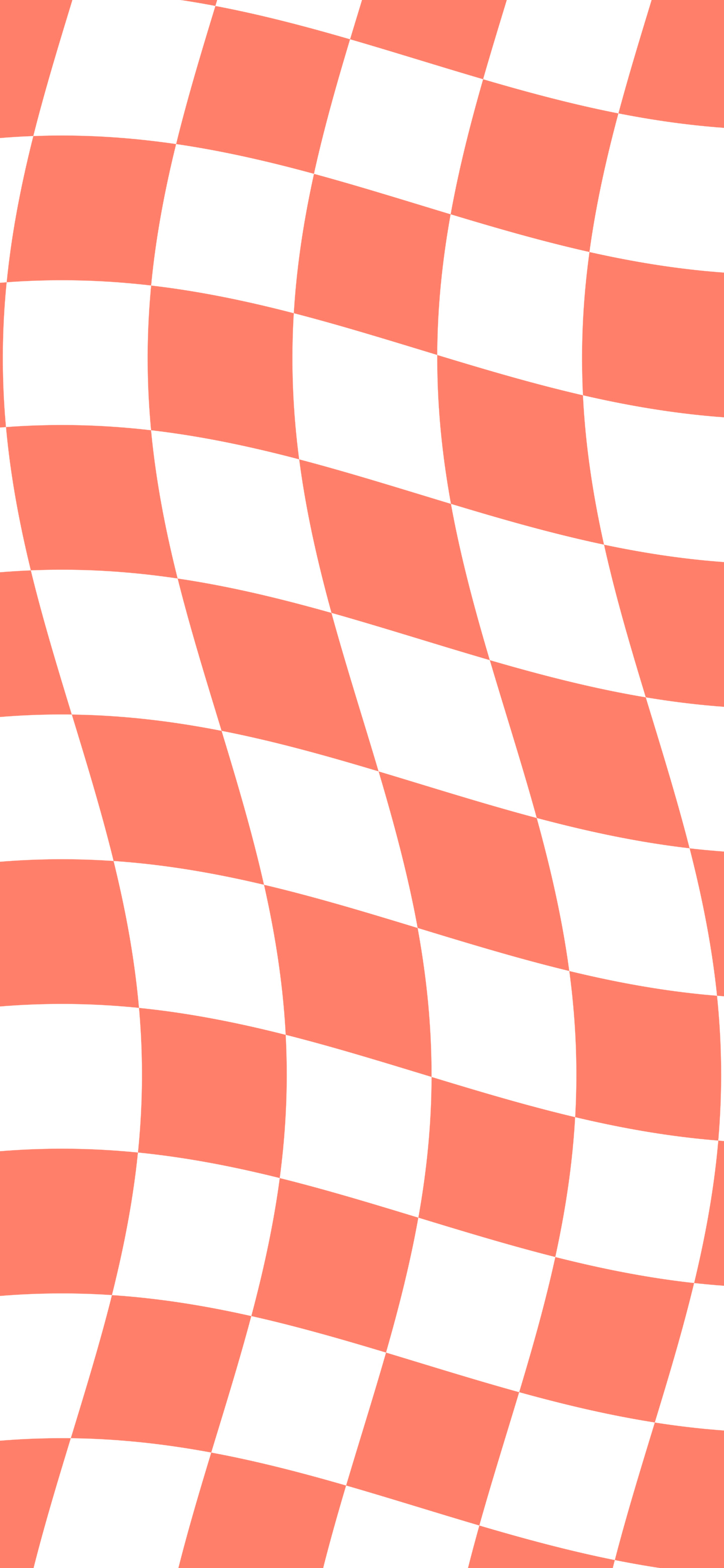 Coral Wavy Checkered wallpaper for iPhone and Android