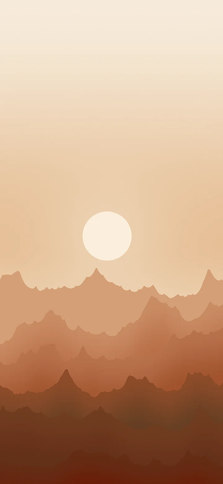Cozy Fall Minimalist Mountain Landscape wallpaper for iPhone and Android