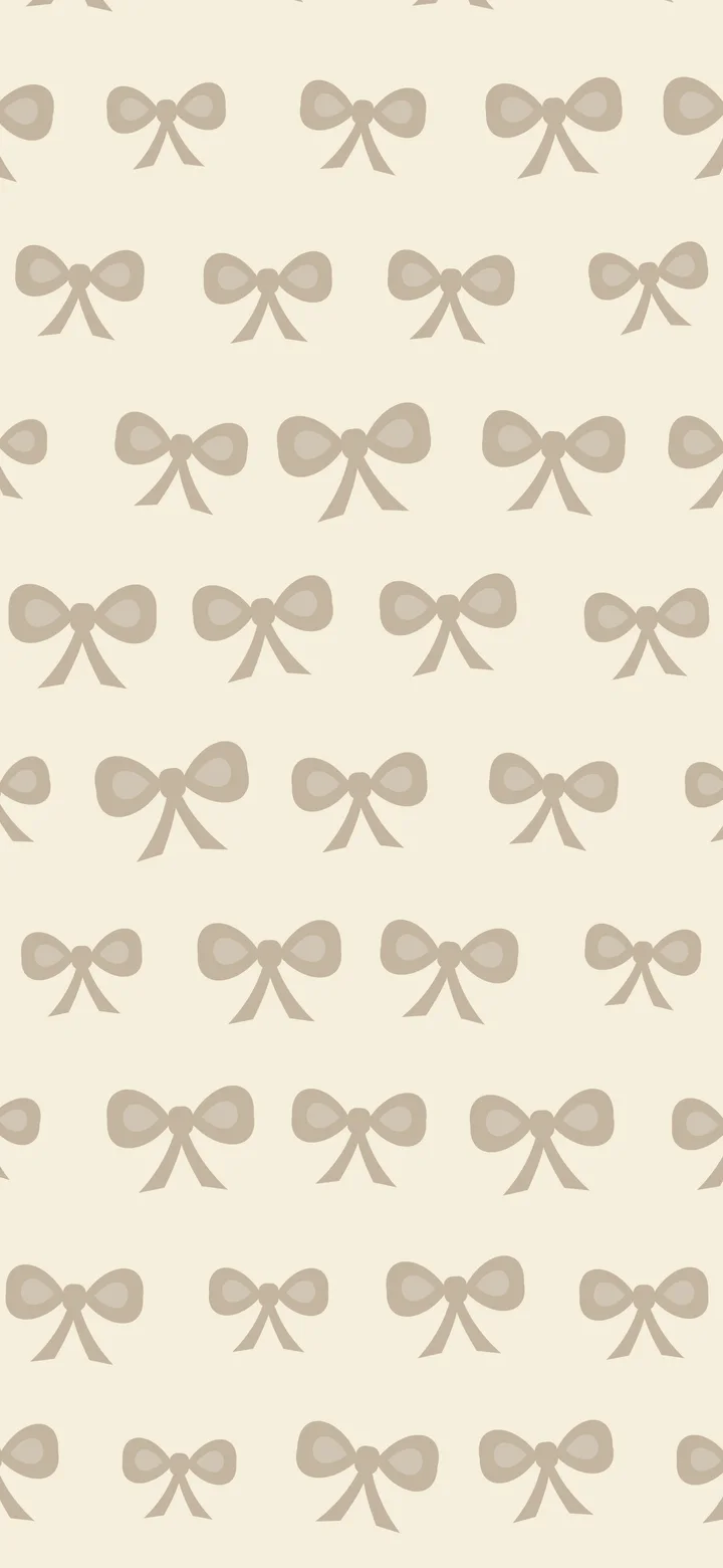 Cream and Beige Bow Pattern wallpaper for iPhone and Android