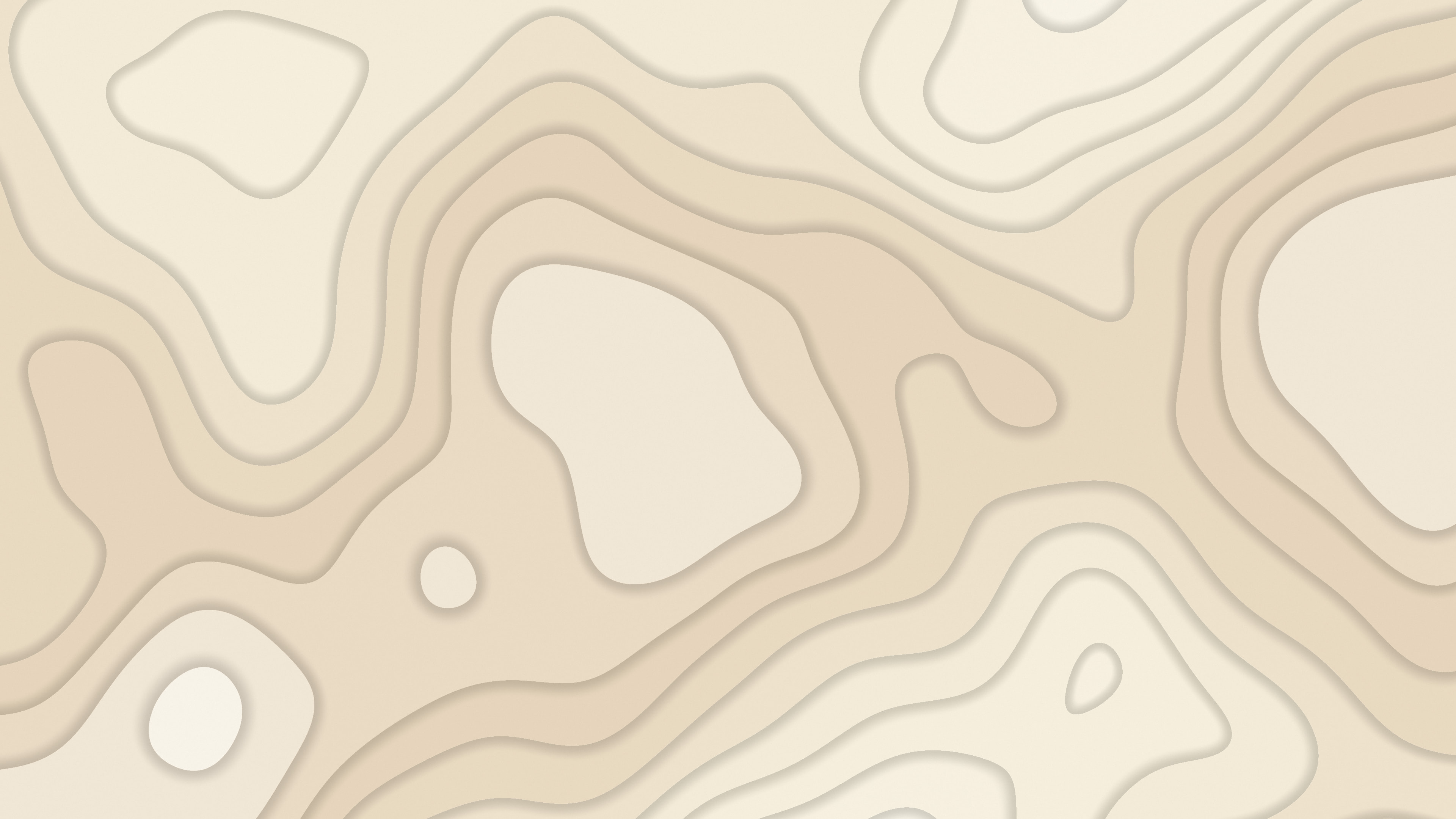 Cream and Beige Layered Topographic desktop wallpaper in 4K