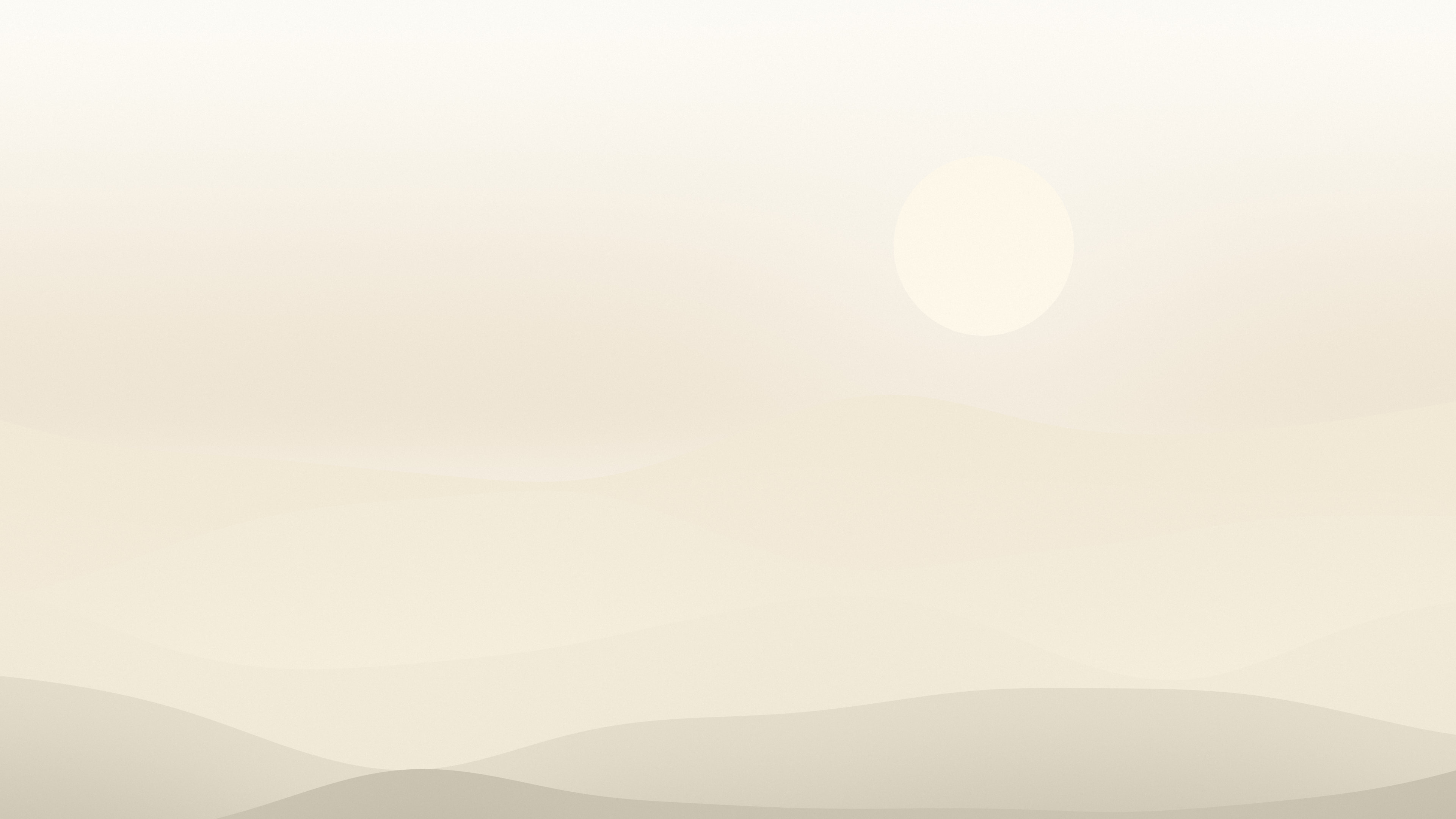 Cream and Beige Minimalist Desert Dunes desktop wallpaper in 4K
