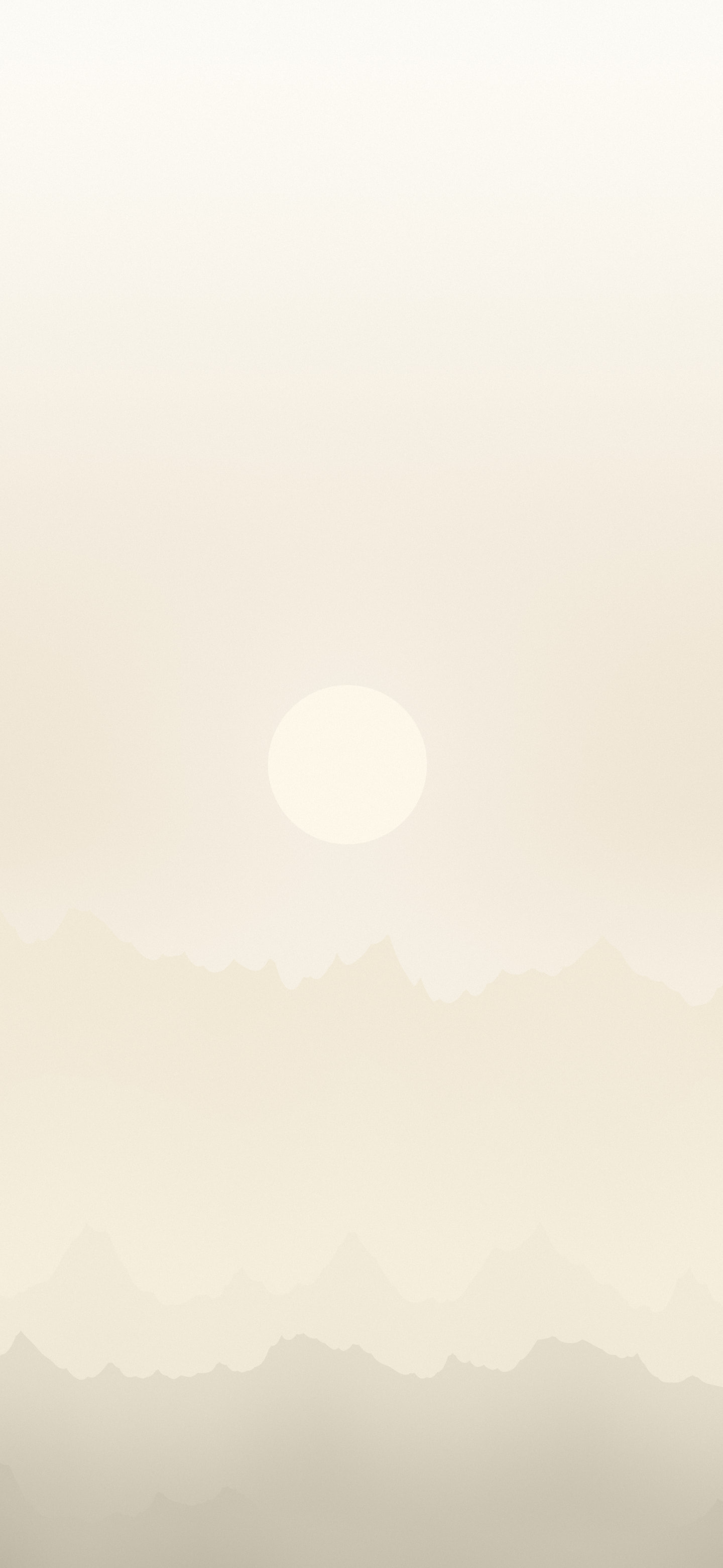 Cream and Beige Minimalist Mountain Landscape wallpaper for iPhone and Android