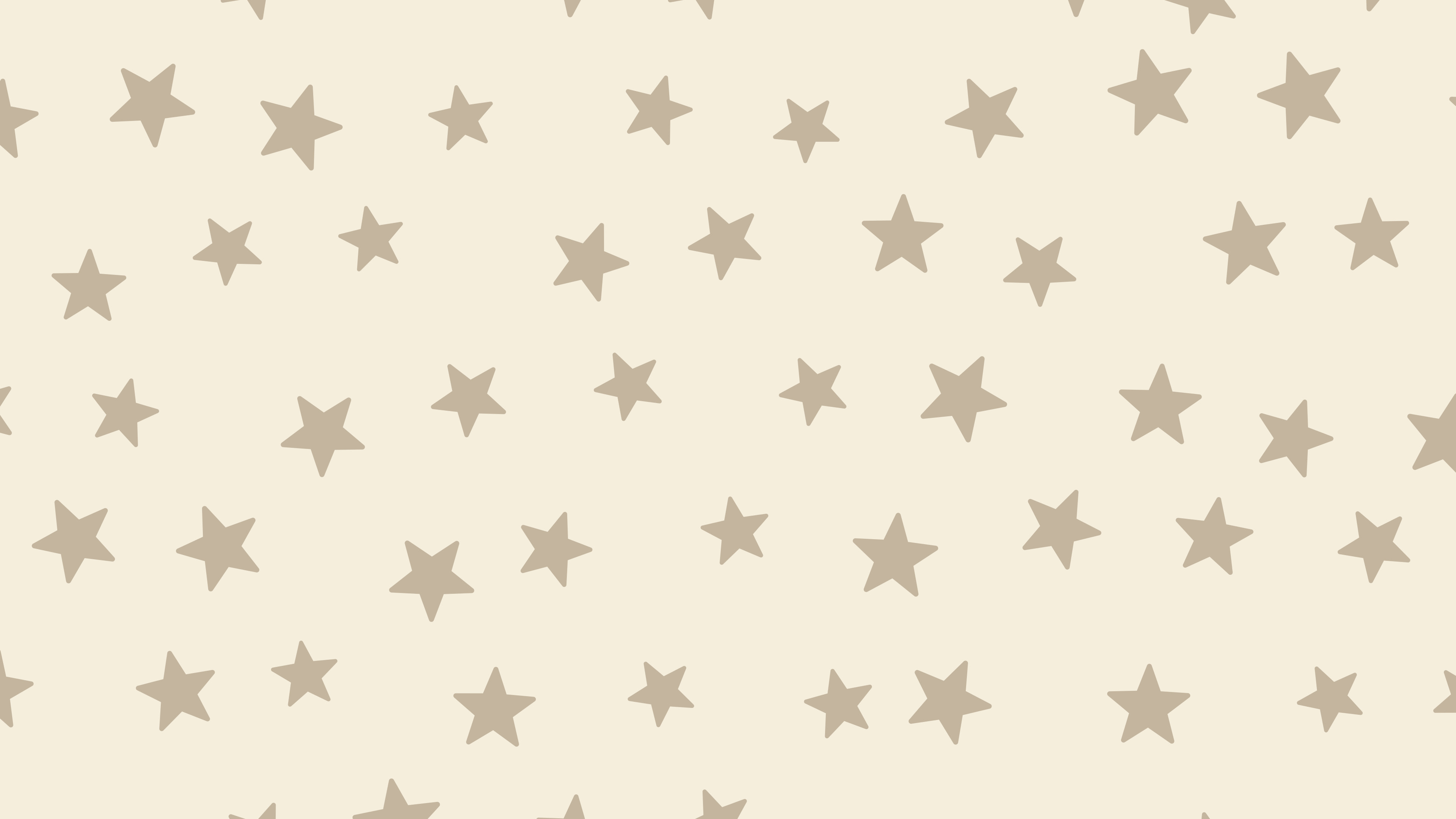 Cream and Beige Star Pattern desktop wallpaper in 4K