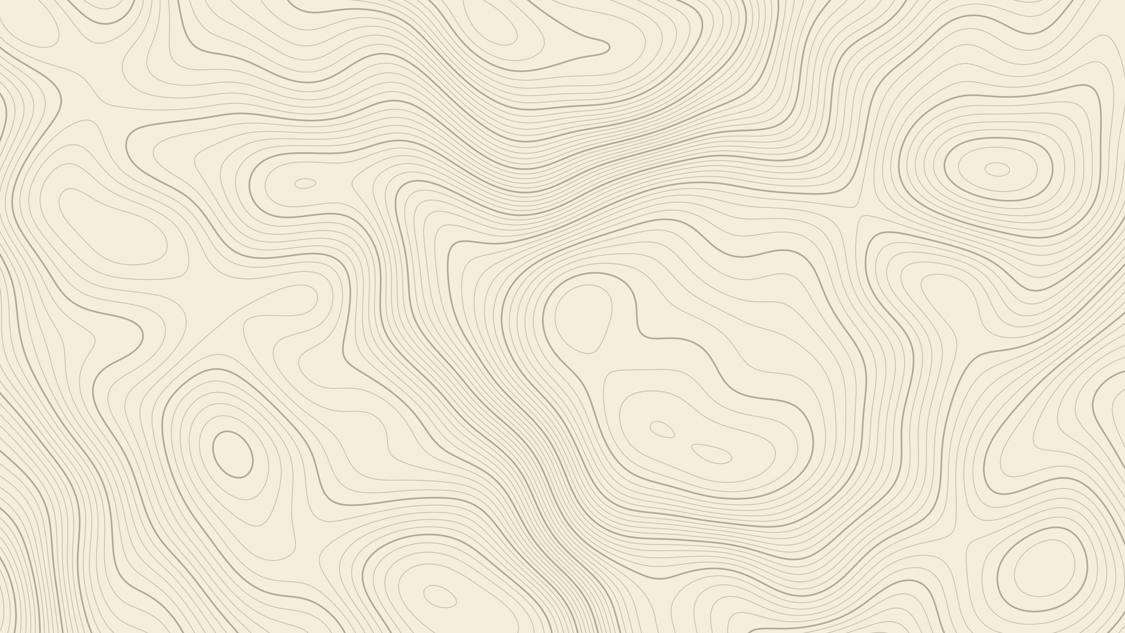 Cream and Beige Topographic Line desktop wallpaper in 4K