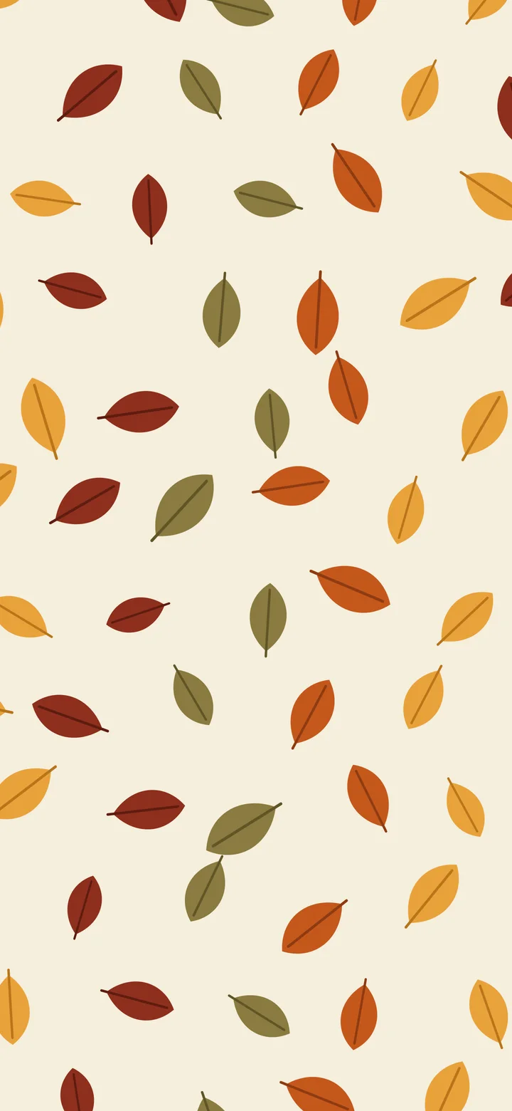 Cream Autumn Leaves Pattern wallpaper for iPhone and Android
