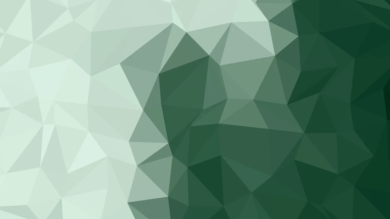 Dark Green and Ivory Low Poly desktop wallpaper in 4K