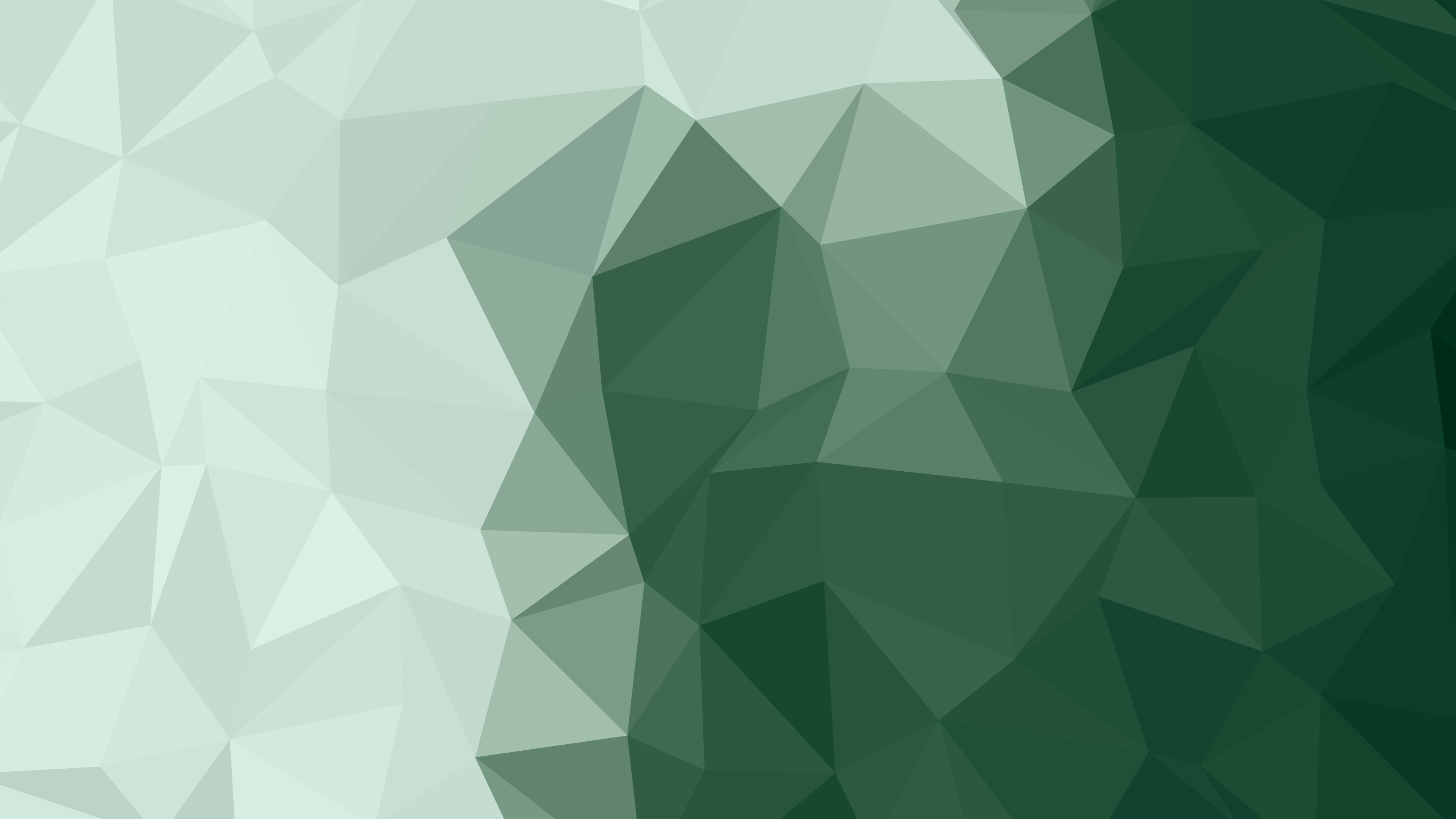 Dark Green and Ivory Low Poly desktop wallpaper in 4K