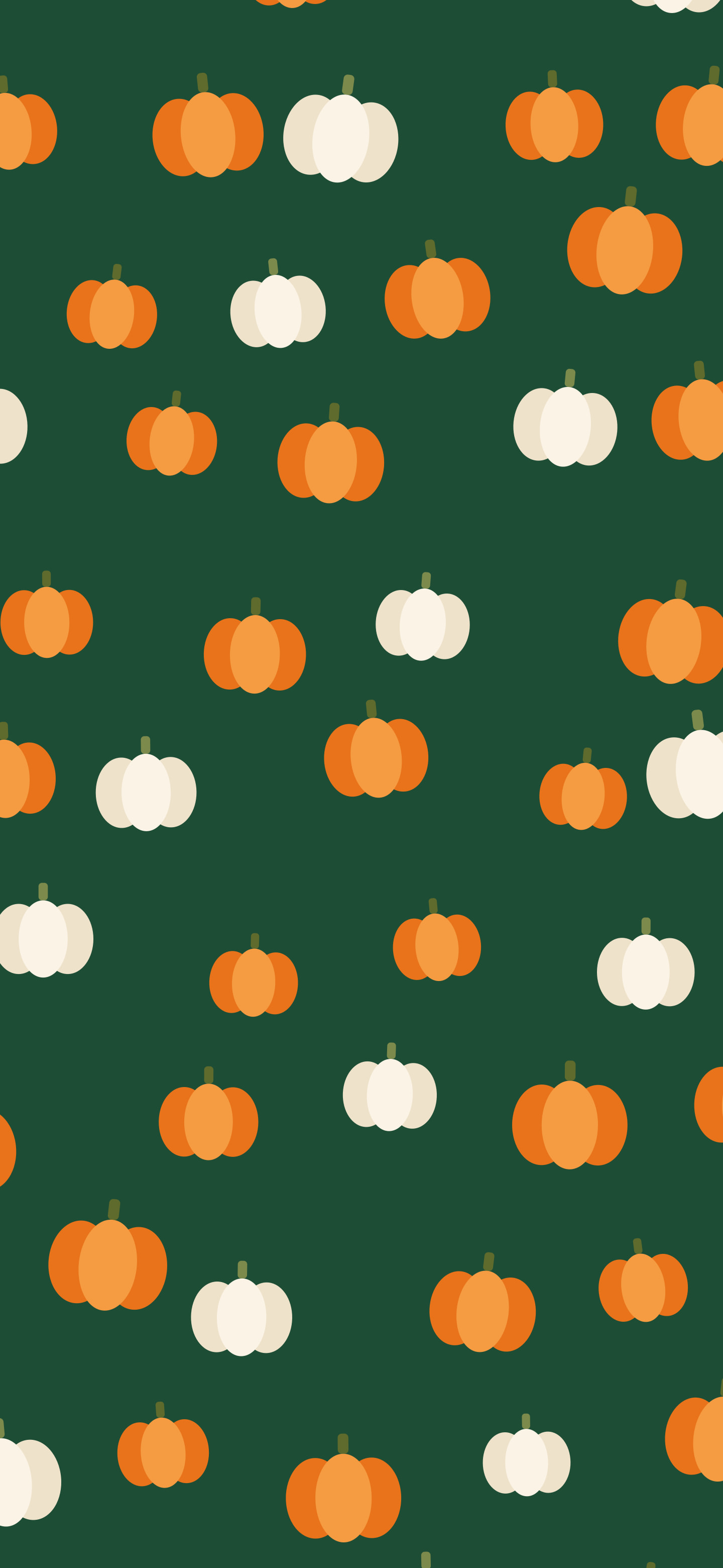 Dark Green Pumpkin Pattern wallpaper for iPhone and Android