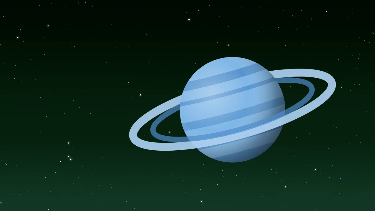 Dark Green Ringed Planet desktop wallpaper in 4K
