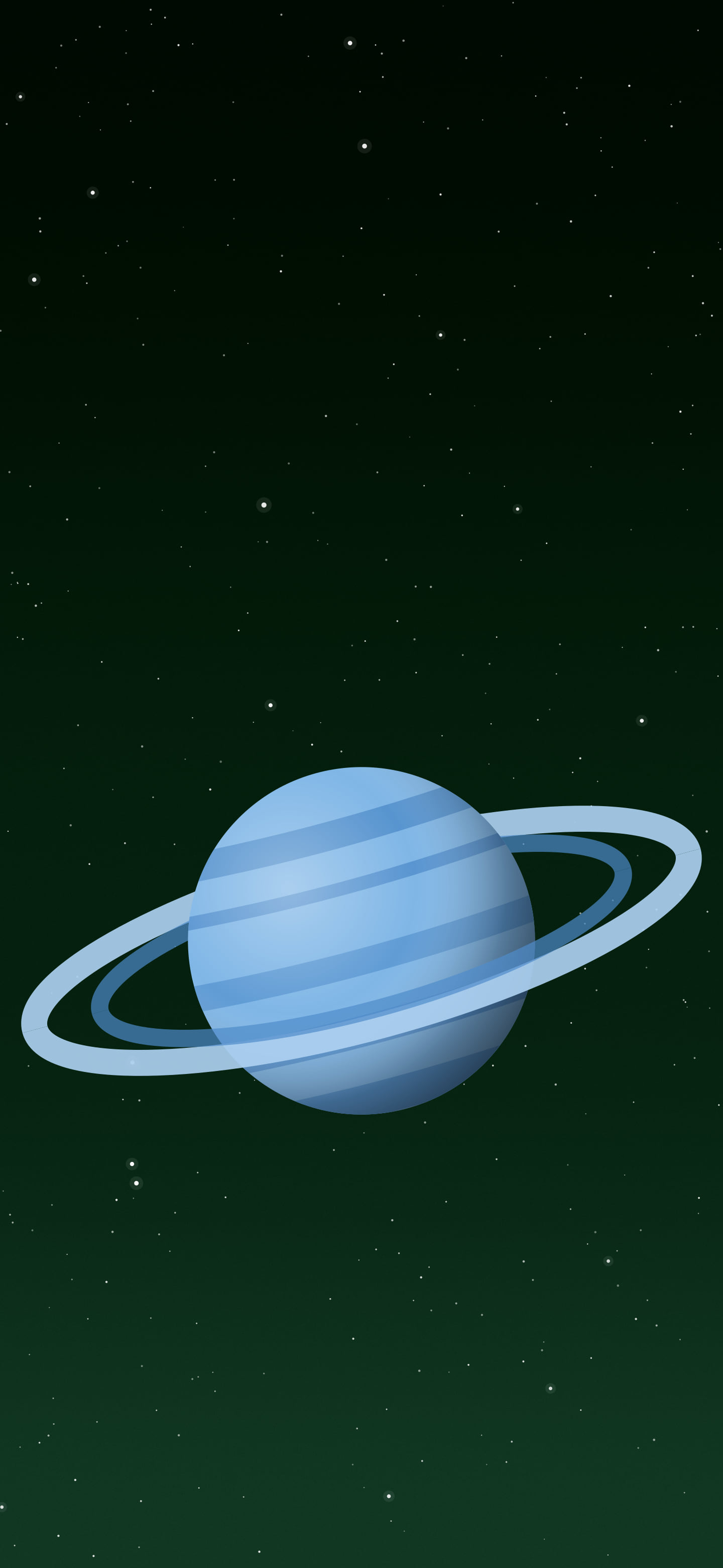 Dark Green Ringed Planet wallpaper for iPhone and Android