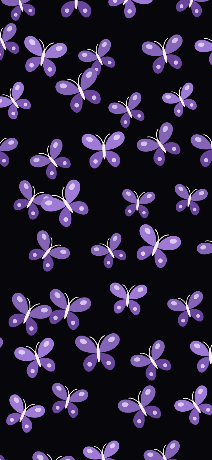 Dark Purple Butterfly Pattern wallpaper for iPhone and Android
