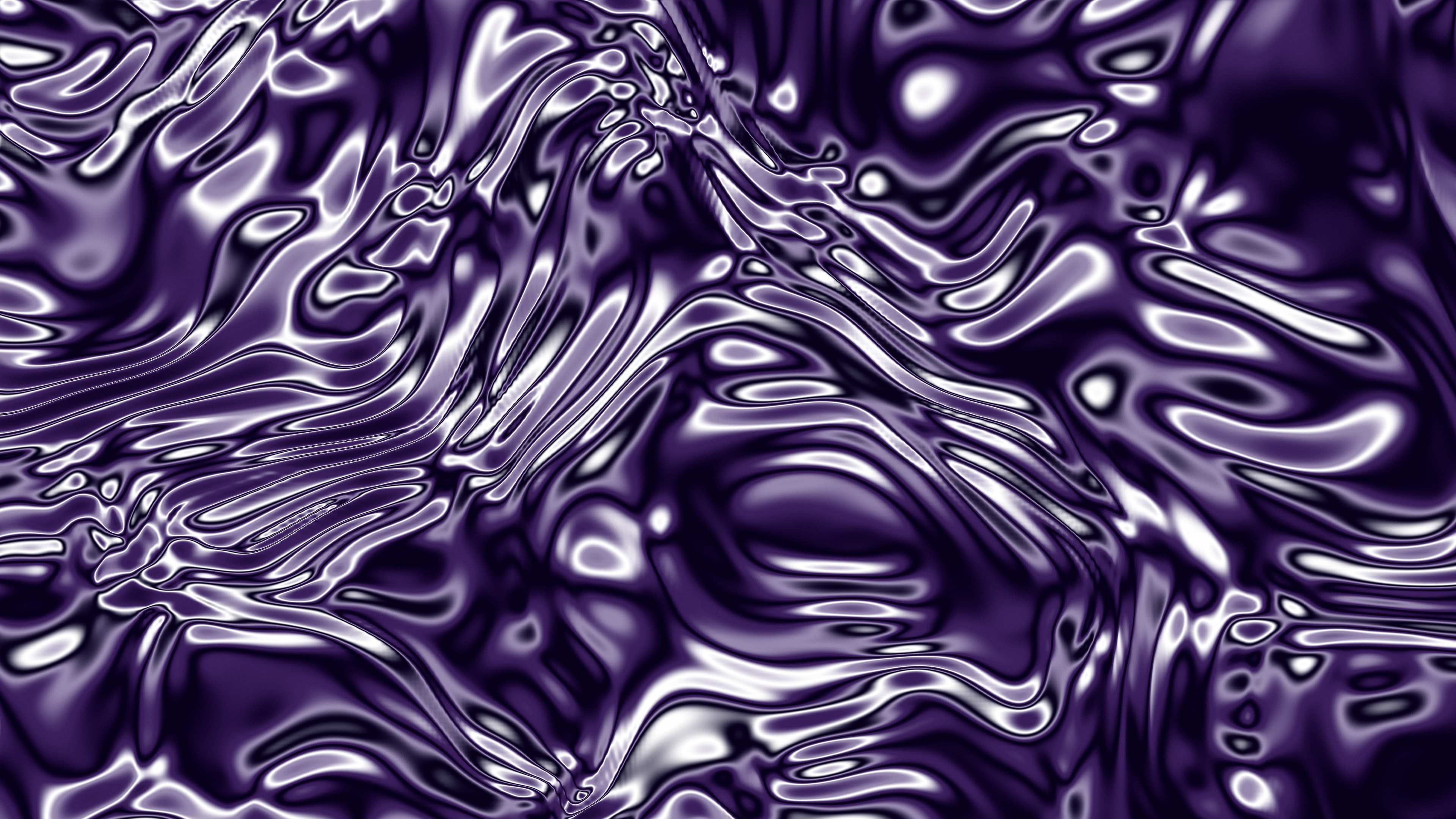 Dark Purple Liquid Chrome desktop wallpaper in 4K