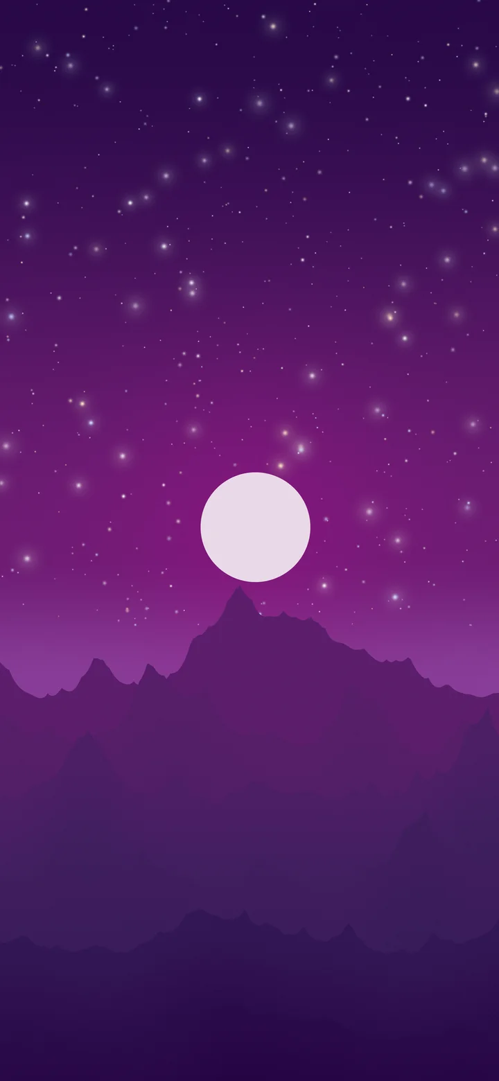 Dark Purple Minimalist Mountain Landscape wallpaper for iPhone and Android