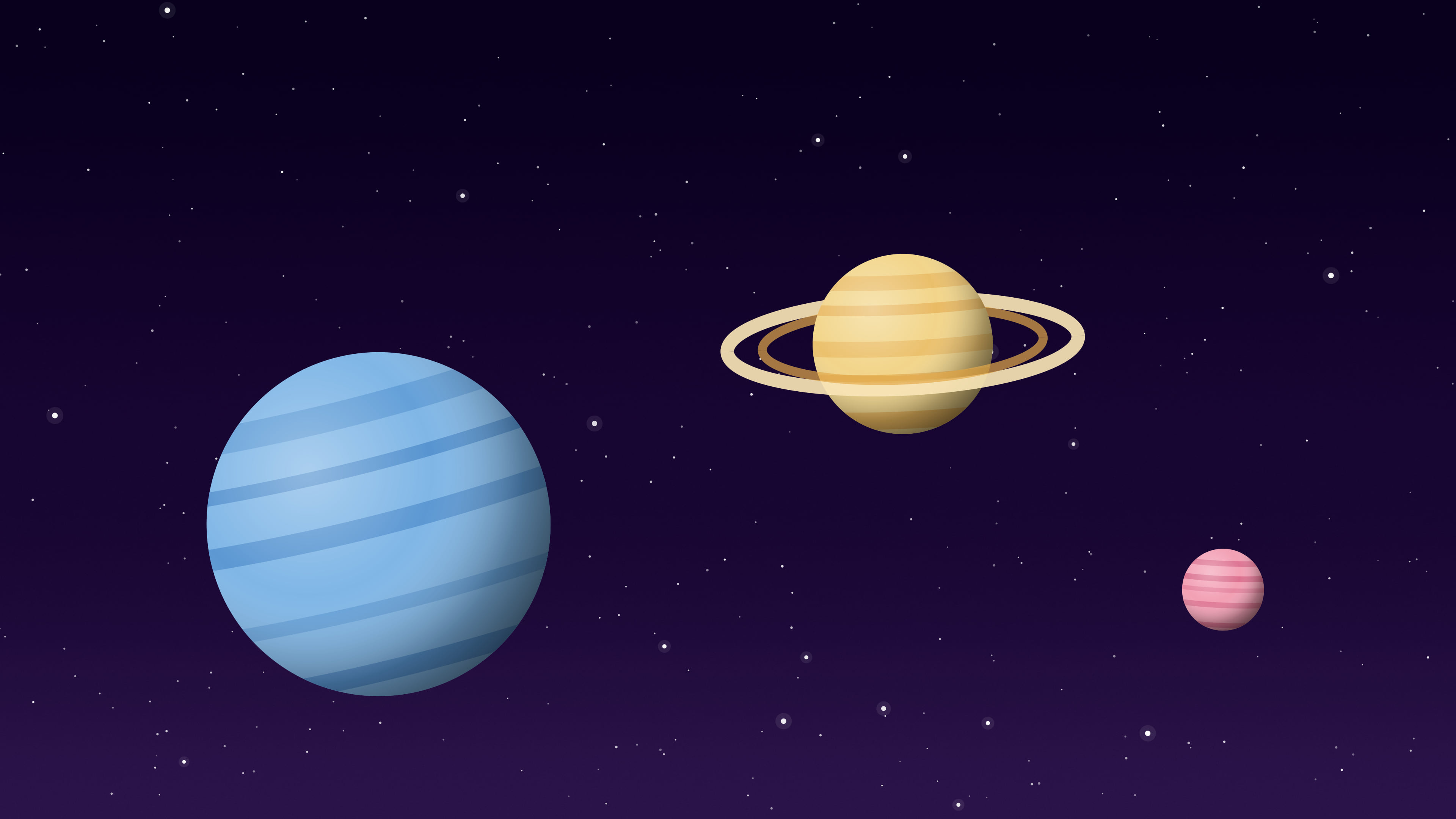 Dark Purple Planets desktop wallpaper in 4K