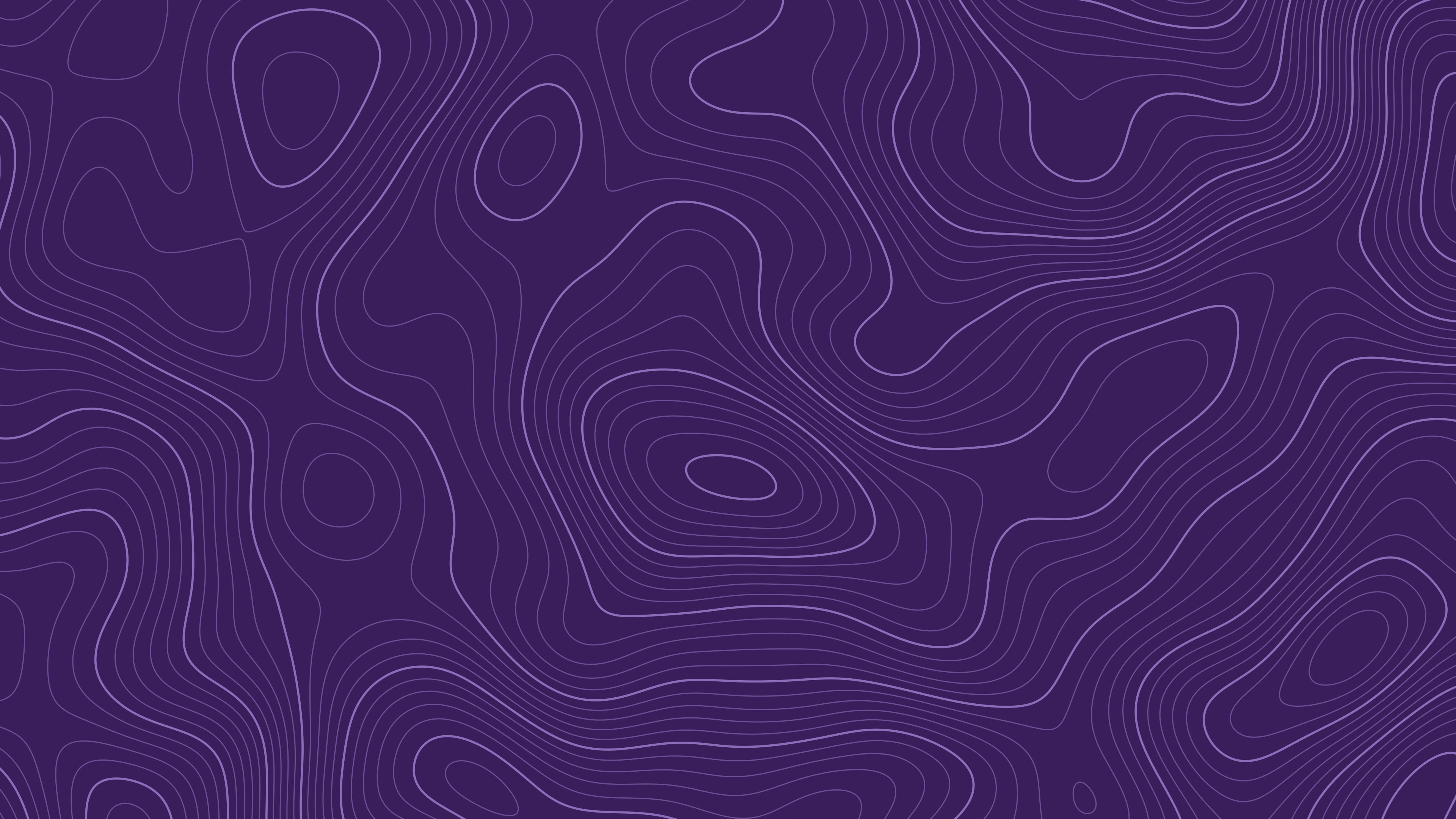 Dark Purple Topographic Line desktop wallpaper in 4K