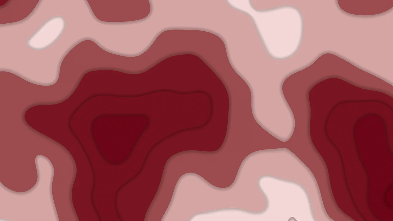 Dark Red and Ivory Layered Topographic desktop wallpaper in 4K