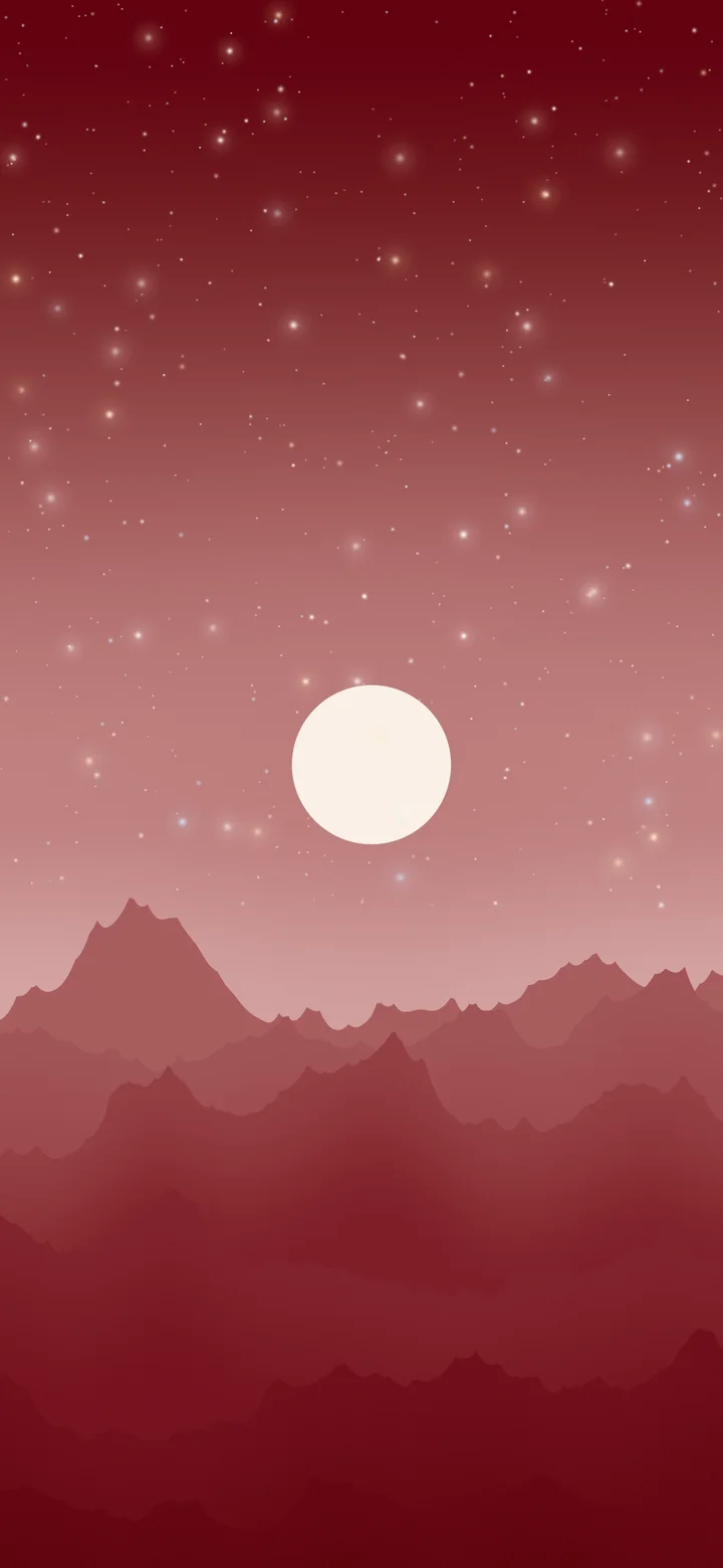 Dark Red and Ivory Minimalist Mountain Landscape wallpaper for iPhone and Android