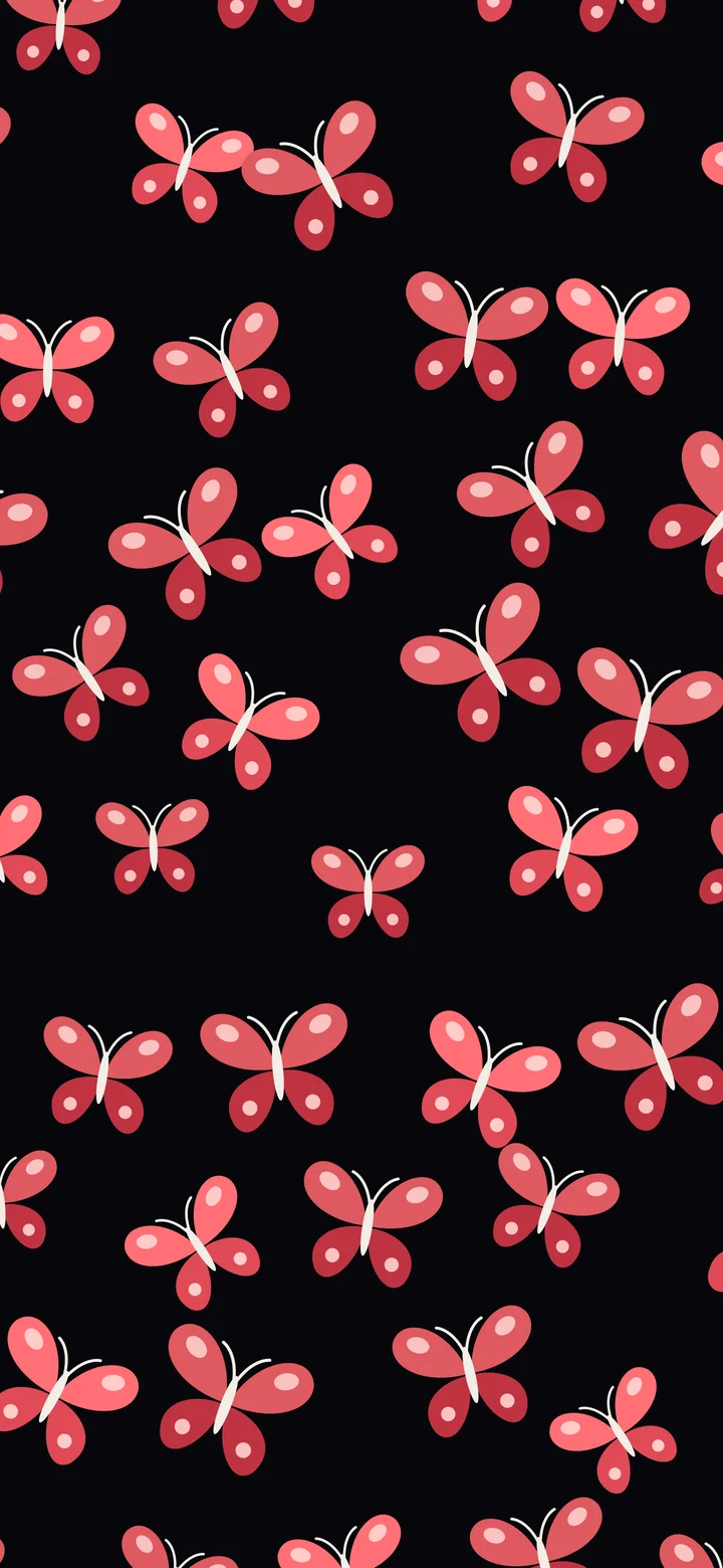 Dark Red Butterfly Pattern wallpaper for iPhone and Android