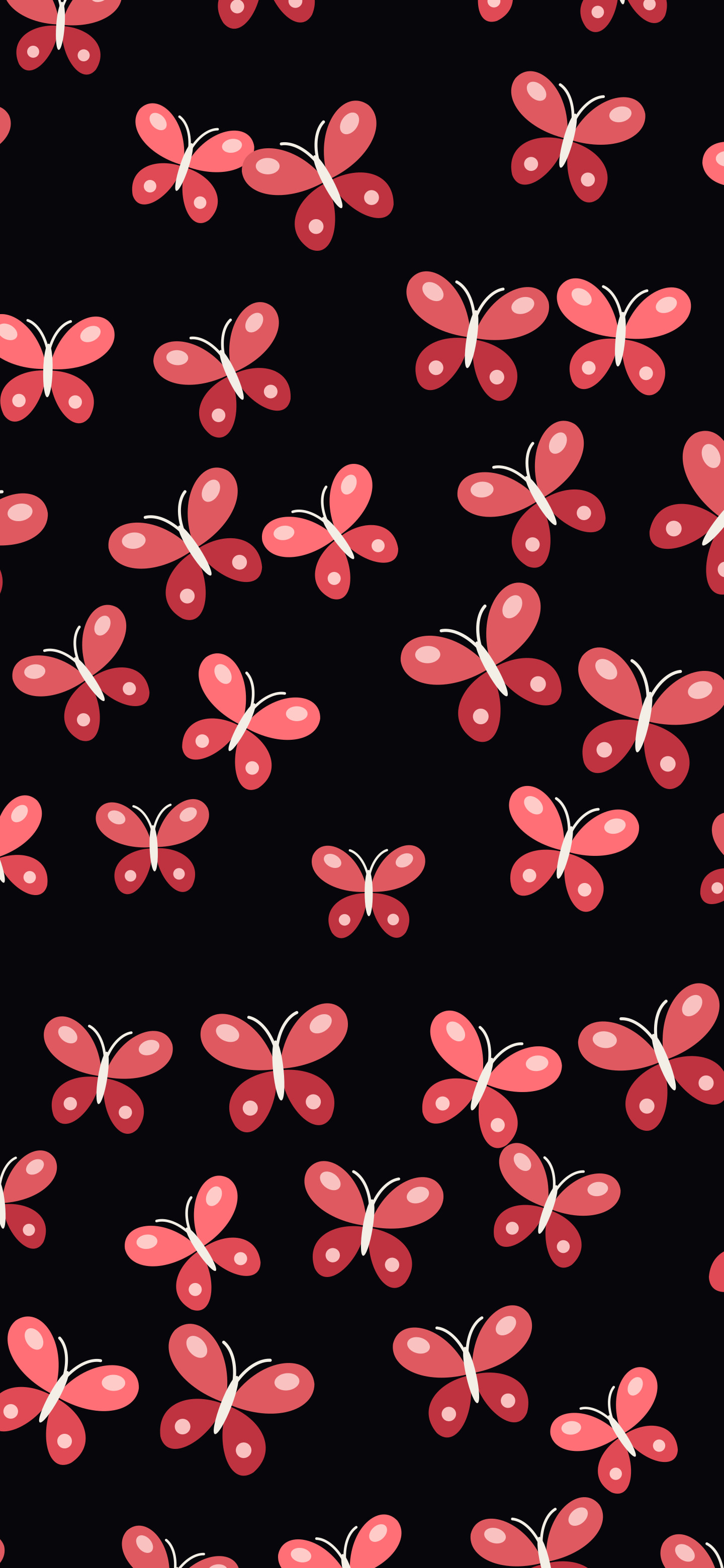 Dark Red Butterfly Pattern wallpaper for iPhone and Android