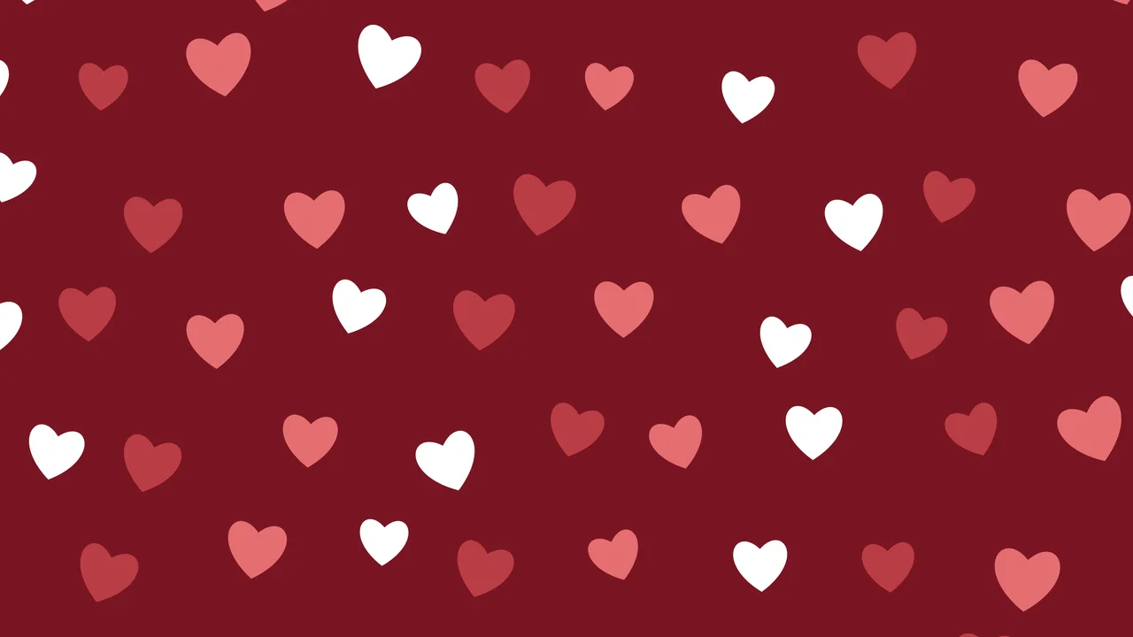 Dark Red Heart Pattern desktop wallpaper in 4K