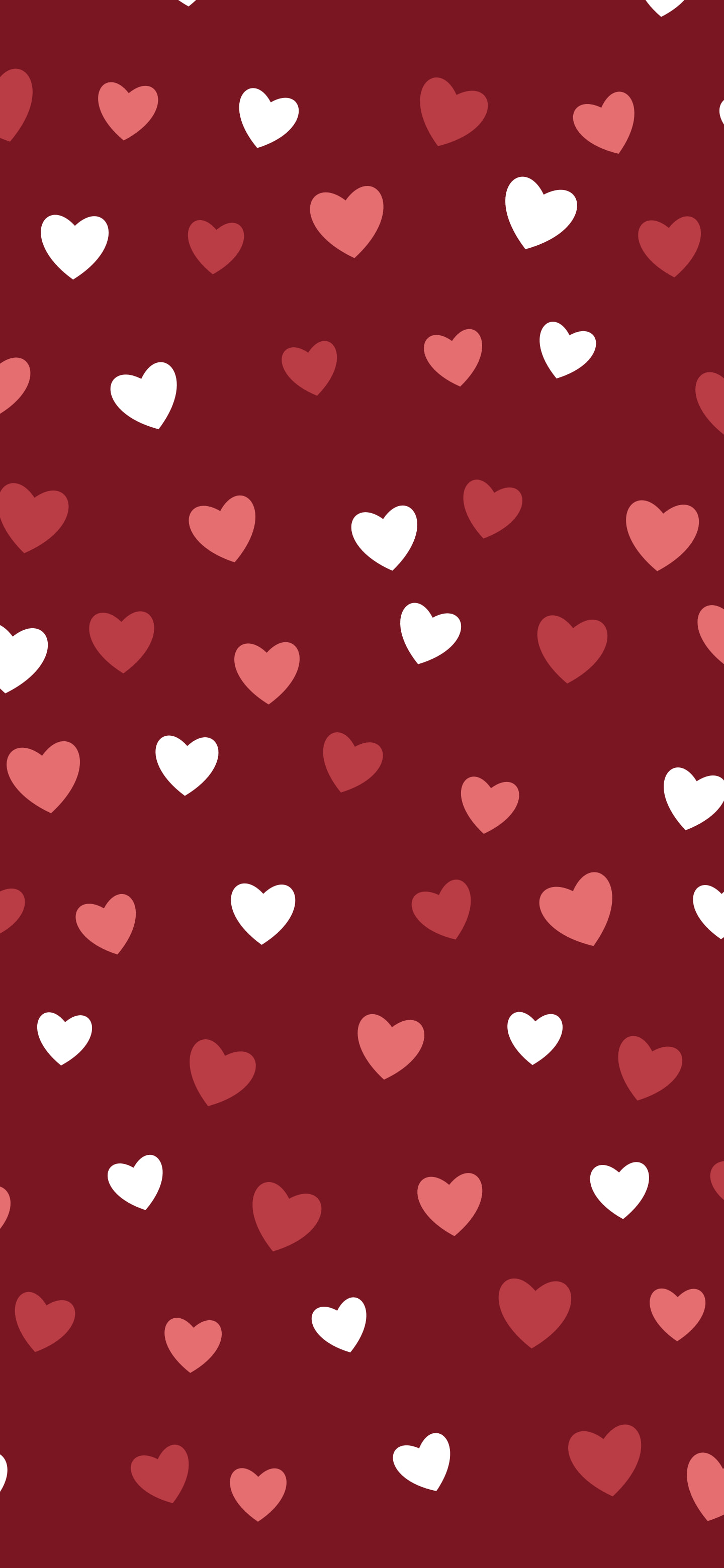 Dark Red Heart Pattern wallpaper for iPhone and Android