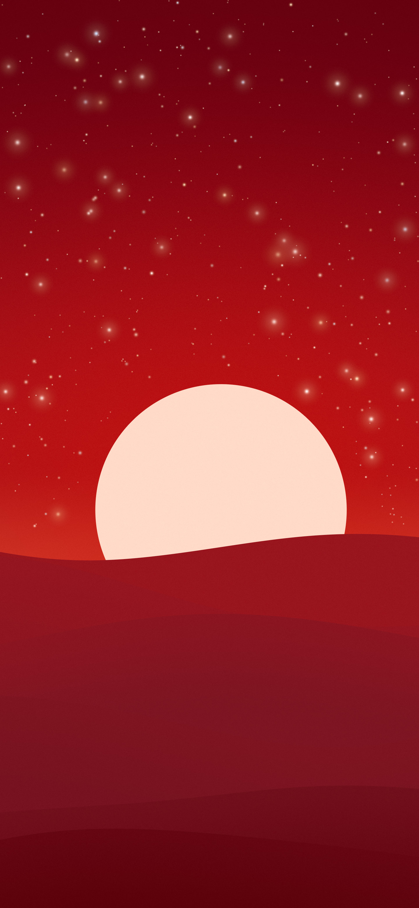 Dark Red Minimalist Sunset Hills wallpaper for iPhone and Android