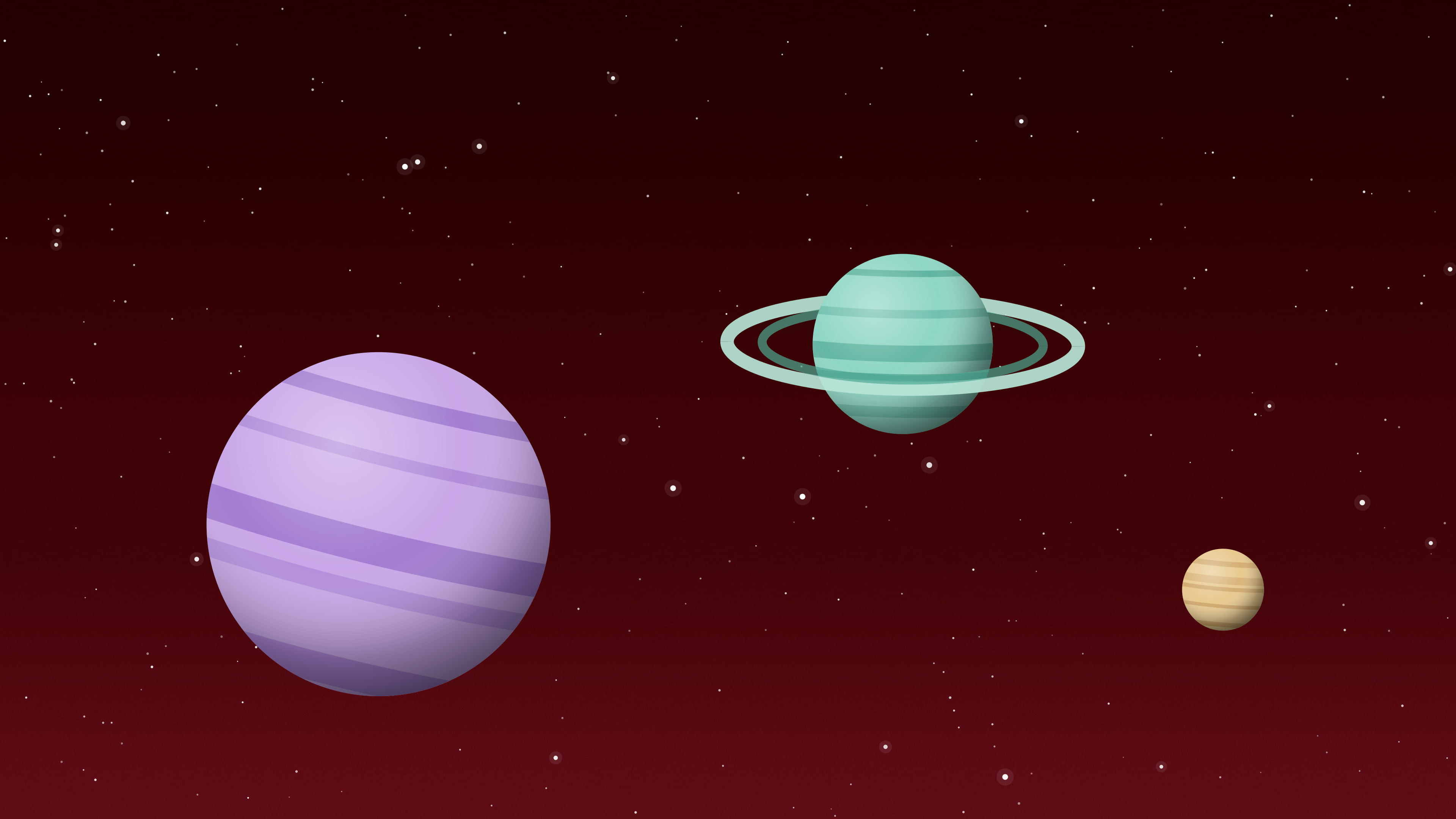 Dark Red Planets desktop wallpaper in 4K