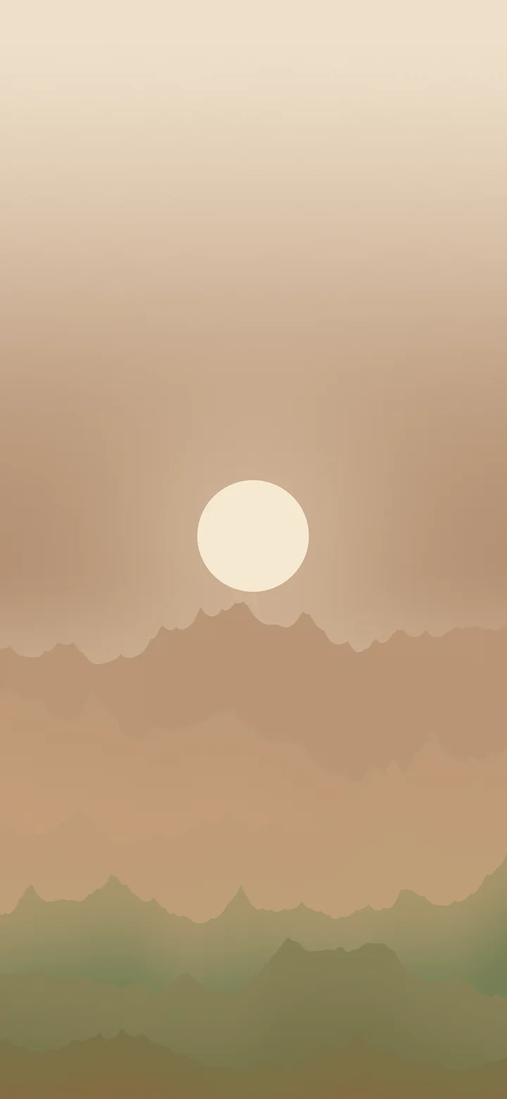 Earth Tone Minimalist Mountain Landscape wallpaper for iPhone and Android