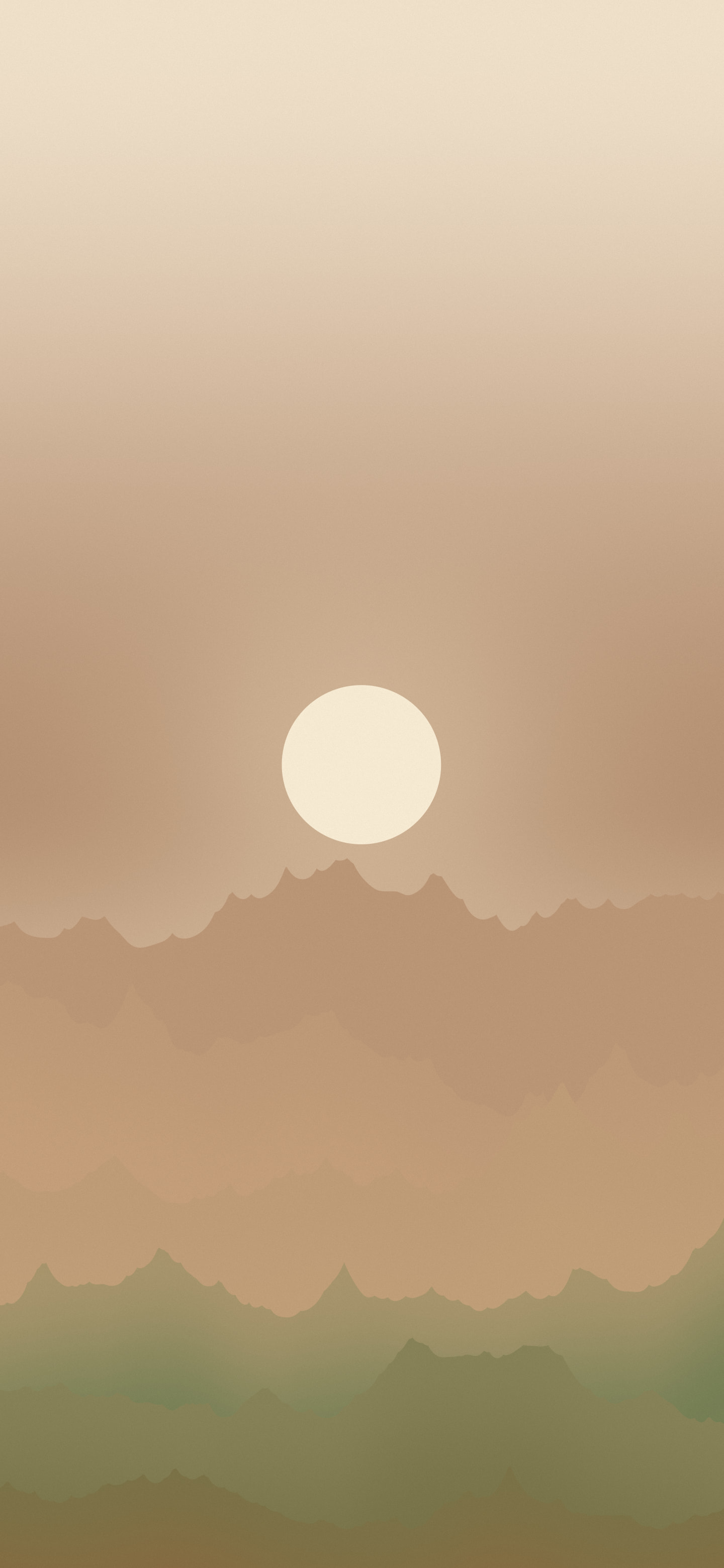 Earth Tone Minimalist Mountain Landscape wallpaper for iPhone and Android
