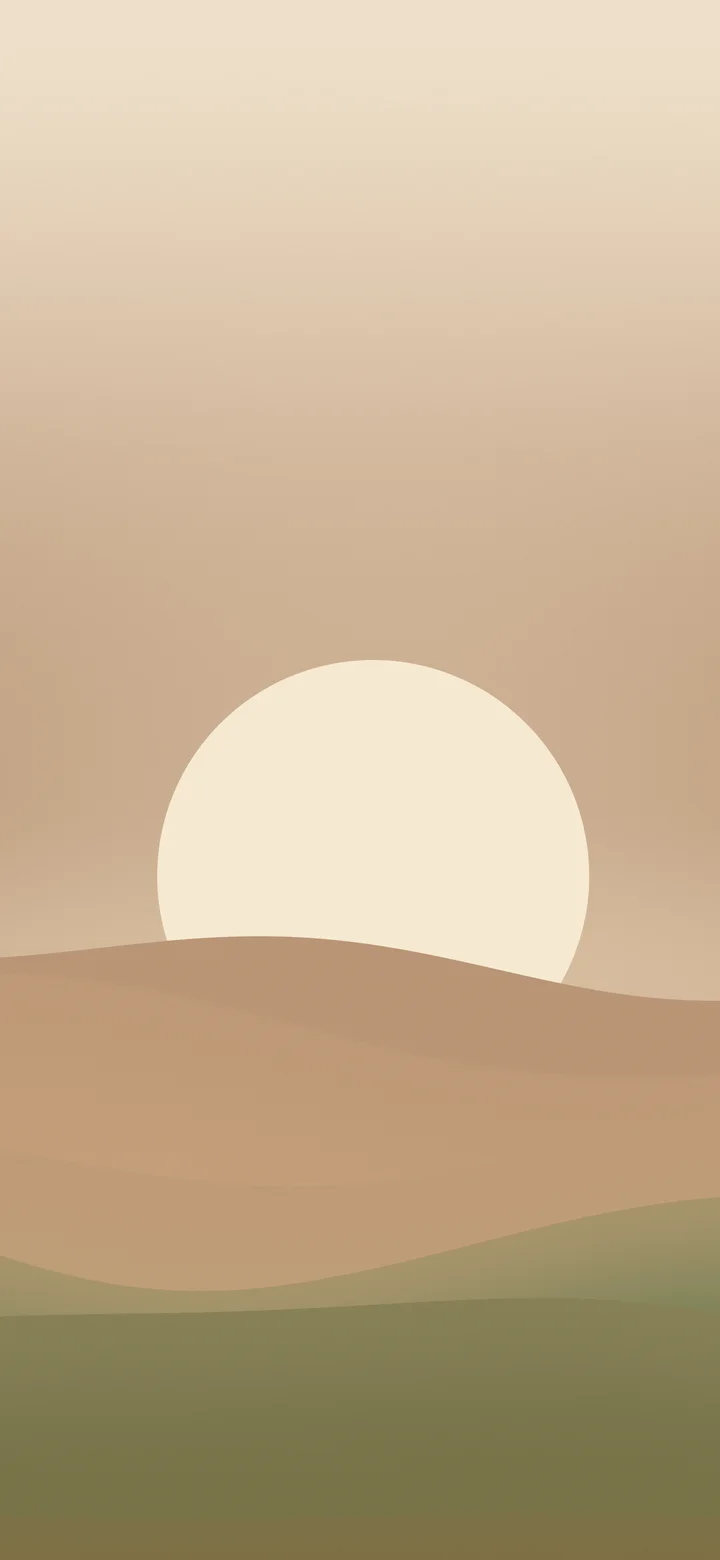 Earth Tone Minimalist Sunset Hills wallpaper for iPhone and Android