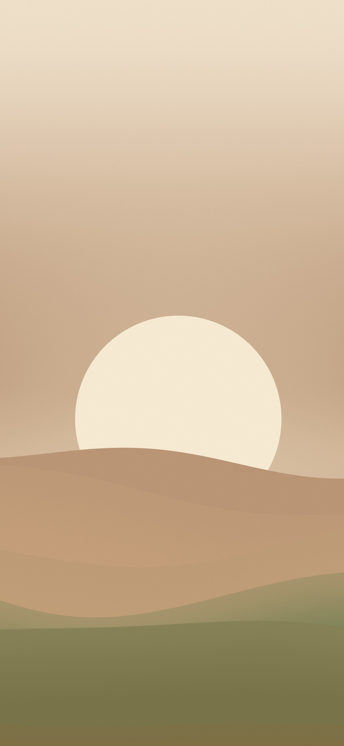 Earth Tone Minimalist Sunset Hills wallpaper for iPhone and Android