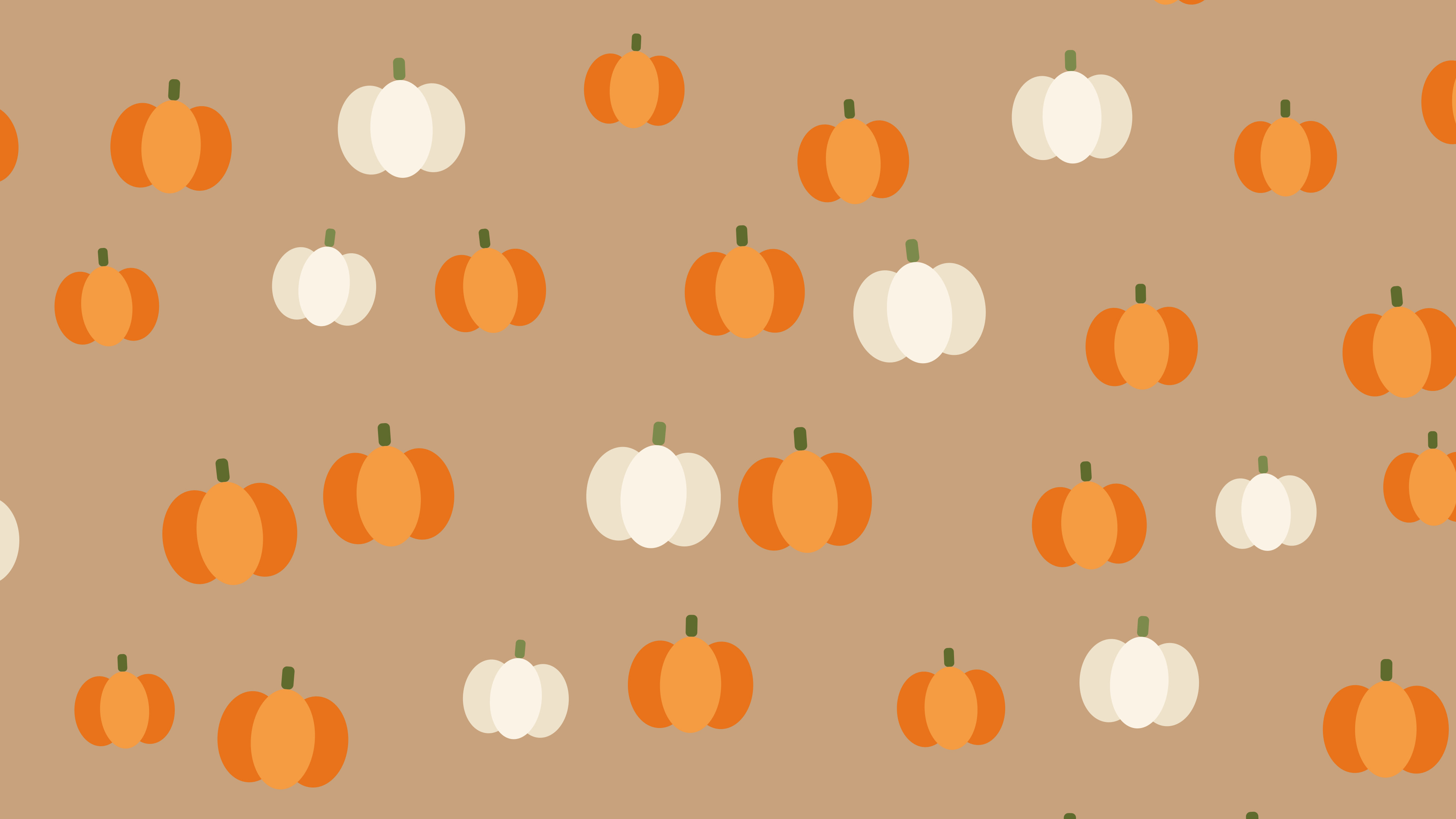 Earth Tone Pumpkin Pattern desktop wallpaper in 4K