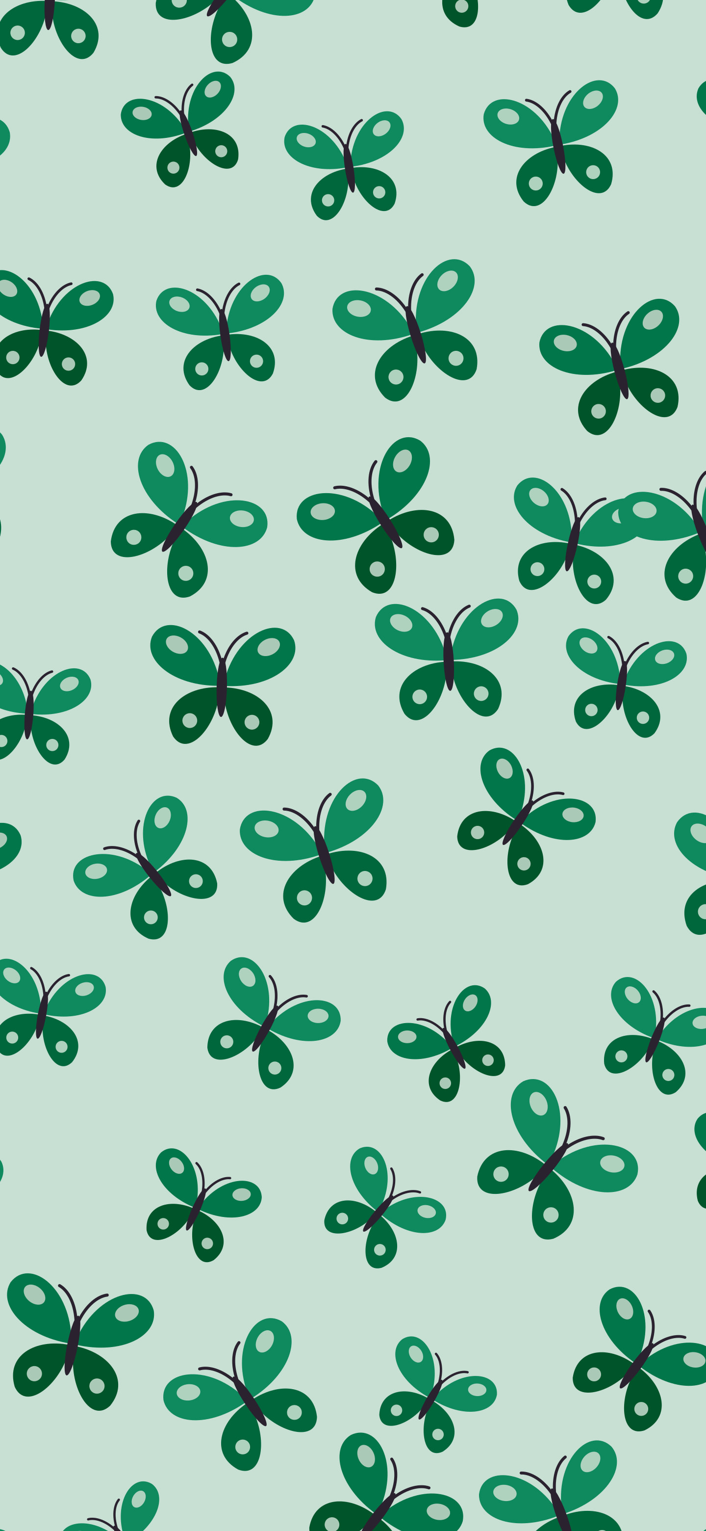 Emerald Butterfly Pattern wallpaper for iPhone and Android