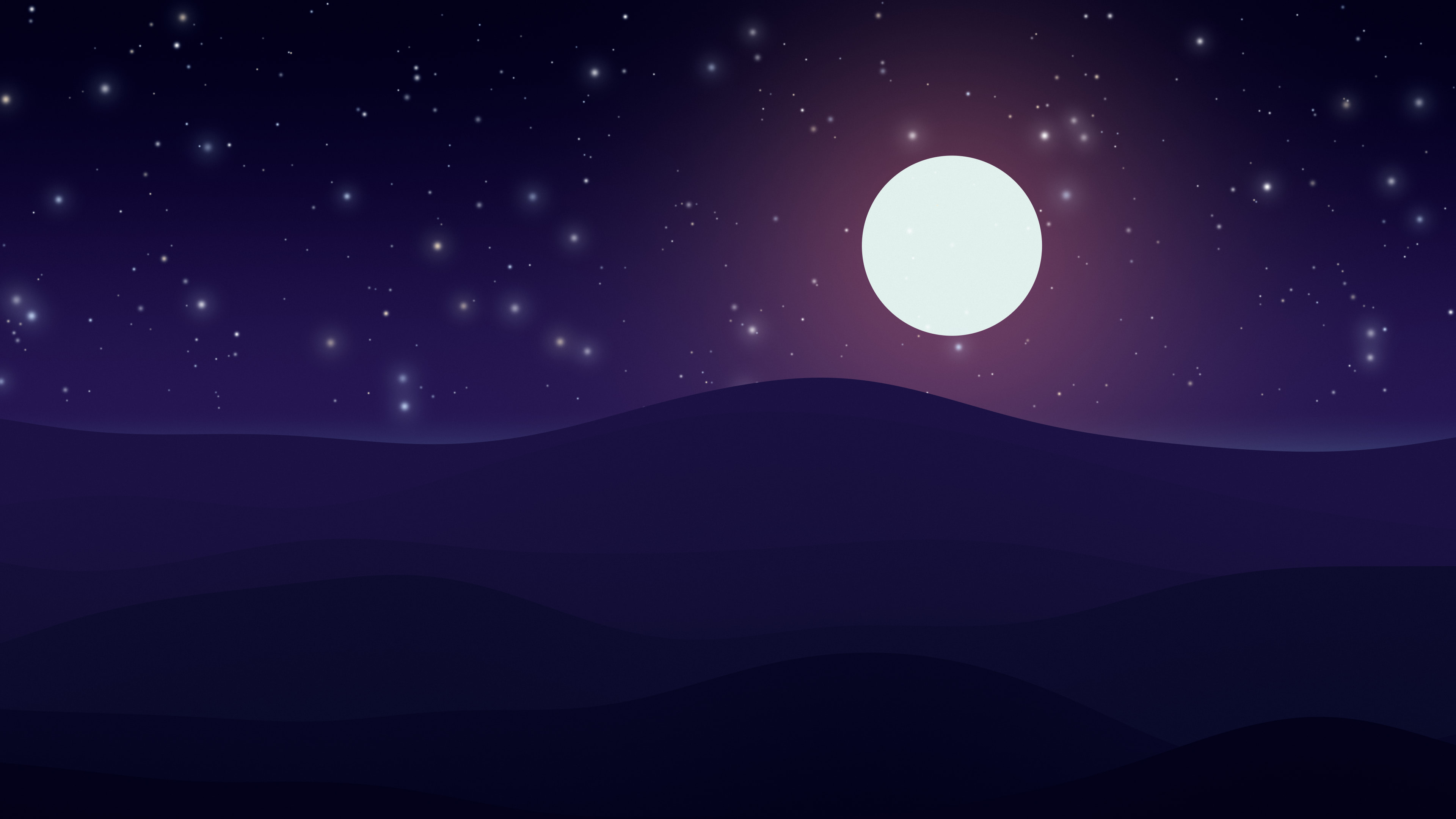 Galaxy Minimalist Desert Dunes desktop wallpaper in 4K