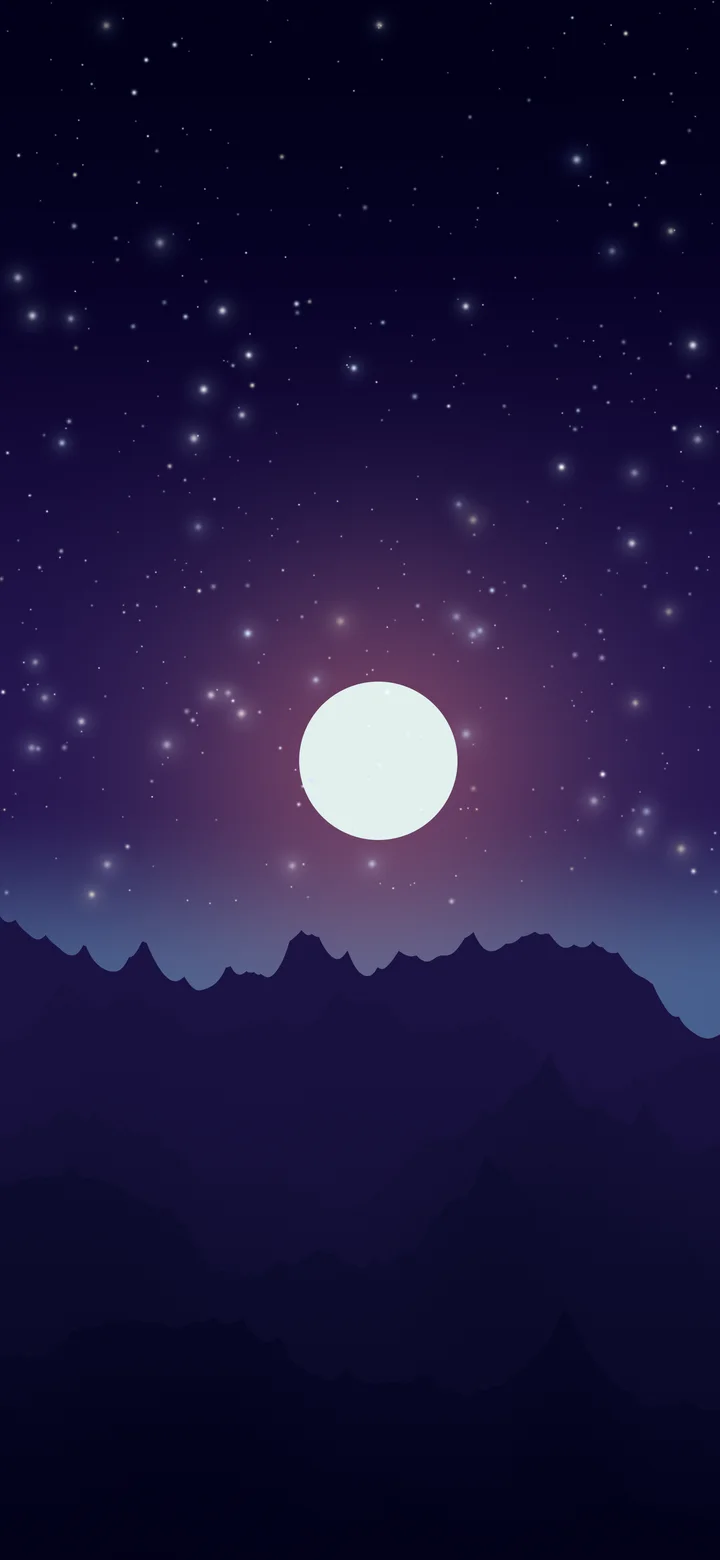 Galaxy Minimalist Mountain Landscape wallpaper for iPhone and Android
