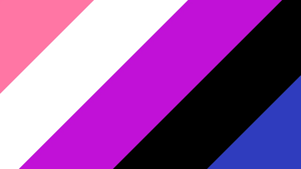 Genderfluid Diagonal Pride Stripes desktop wallpaper in 4K