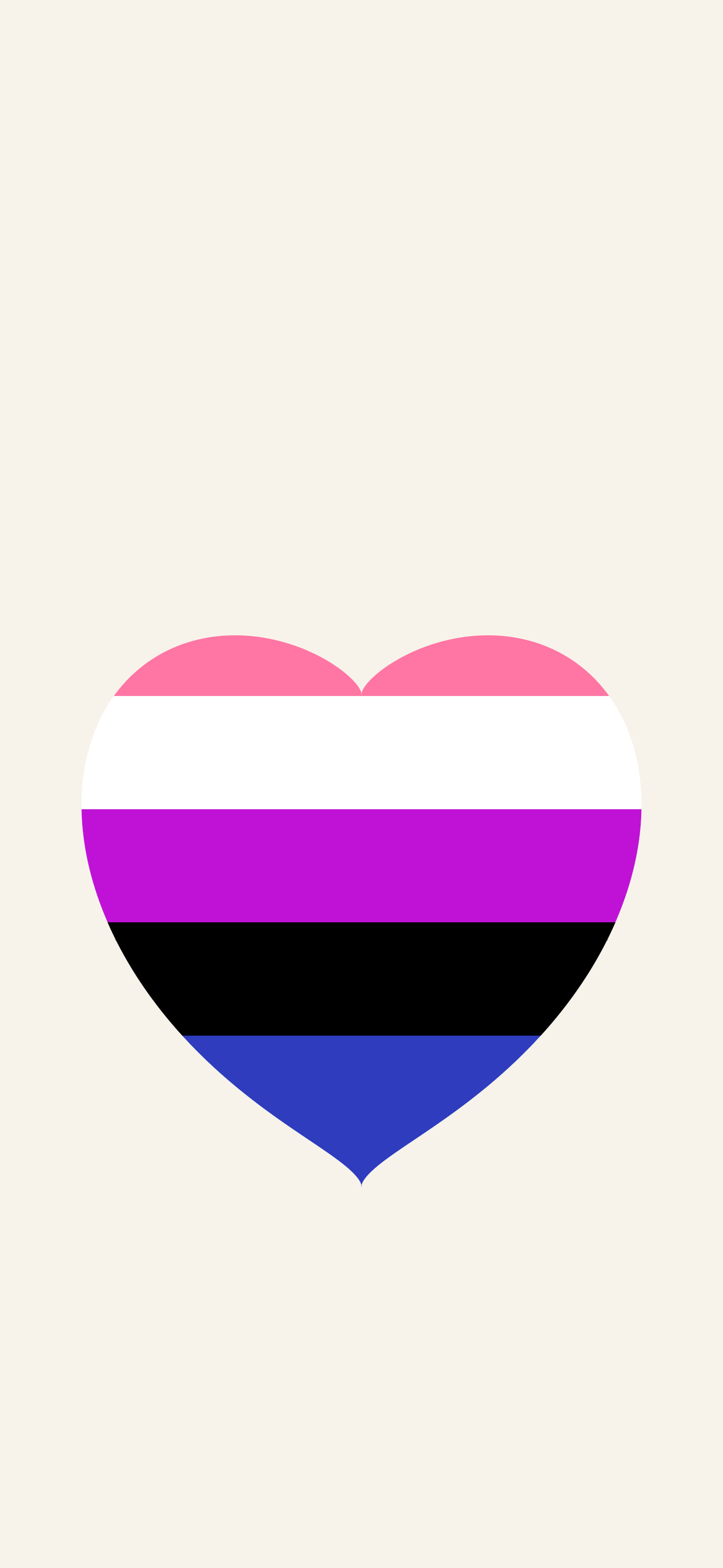 Genderfluid Pride Heart wallpaper for iPhone and Android