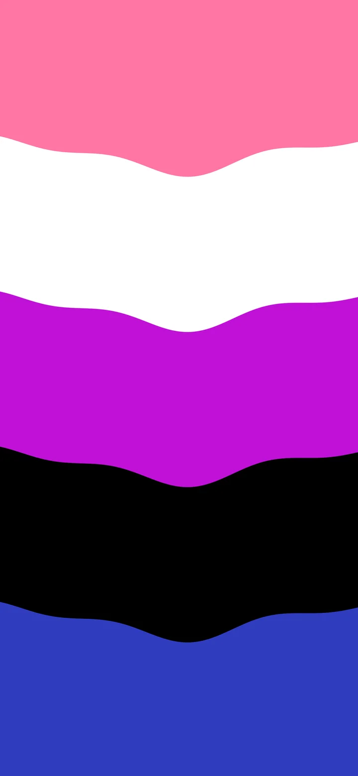Genderfluid Wavy Pride Flag wallpaper for iPhone and Android
