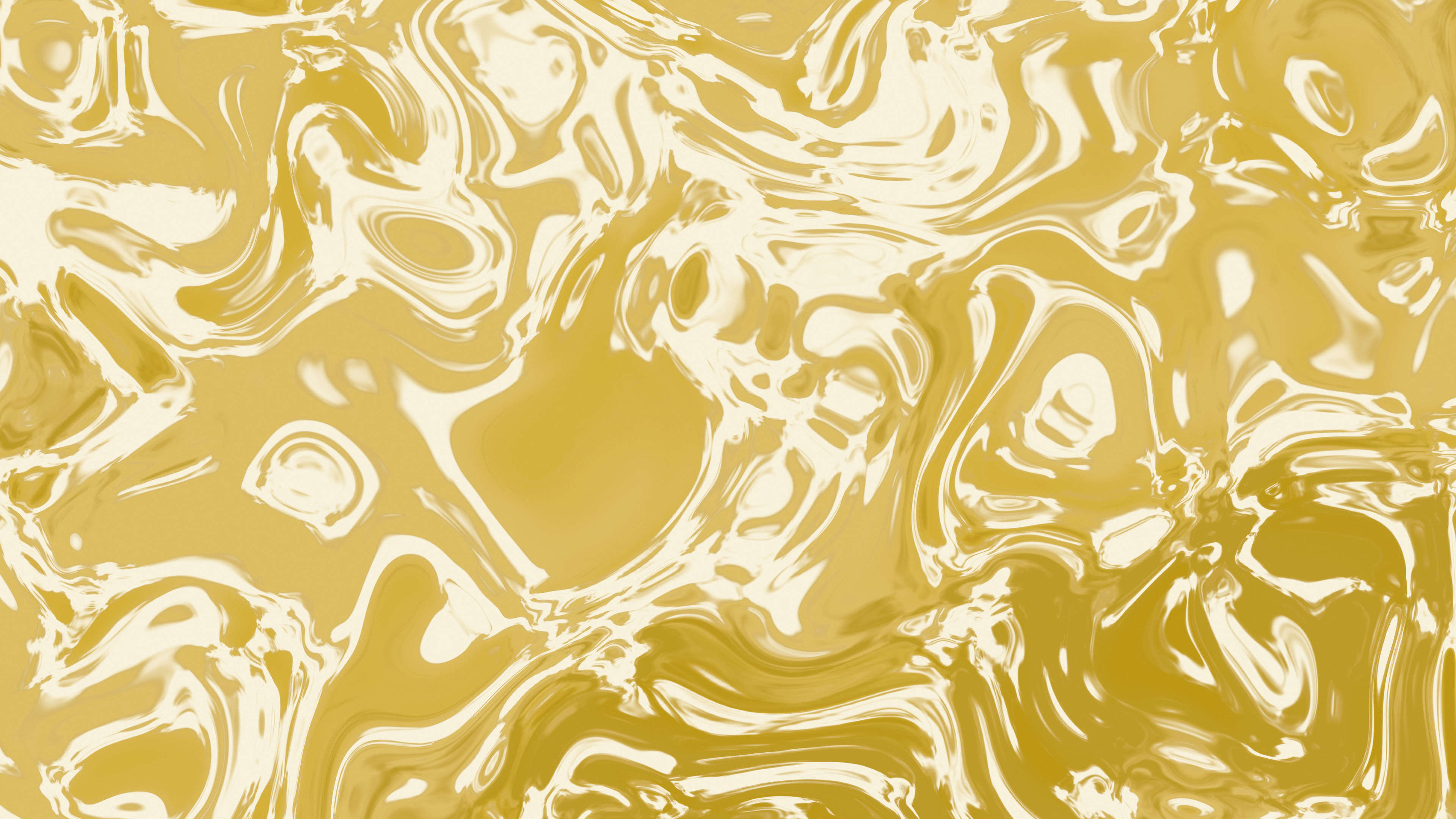 Gold and Cream Liquid Marble desktop wallpaper in 4K
