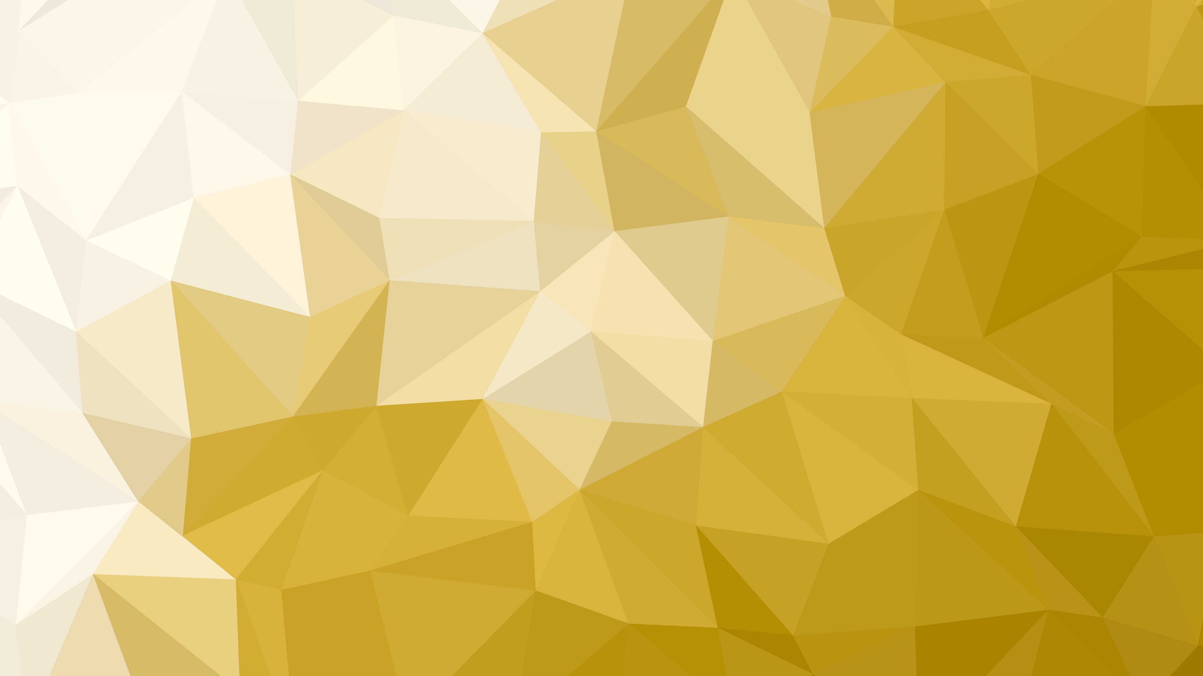 Gold and Cream Low Poly desktop wallpaper in 4K